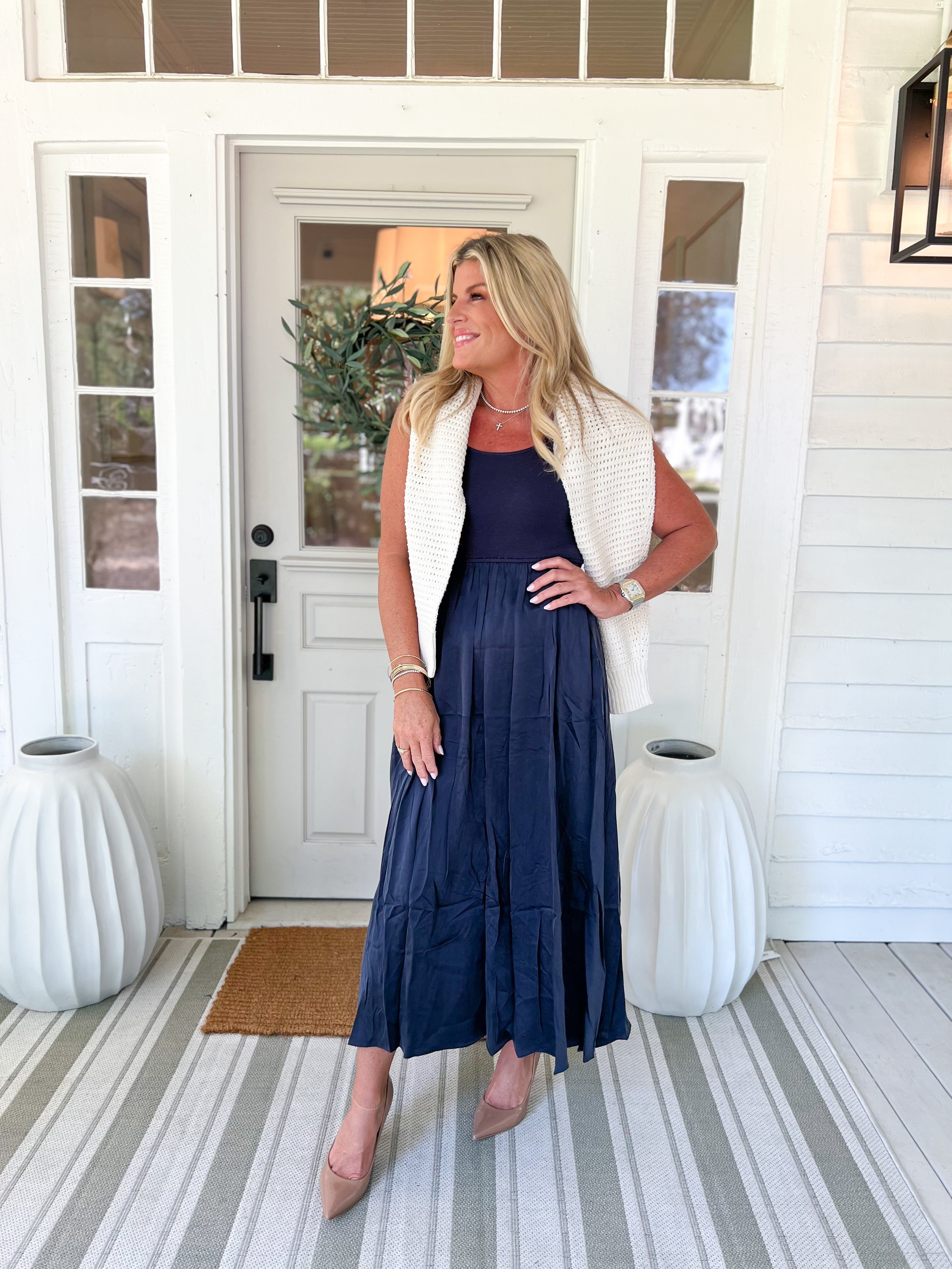 Blythe Dress-Navy