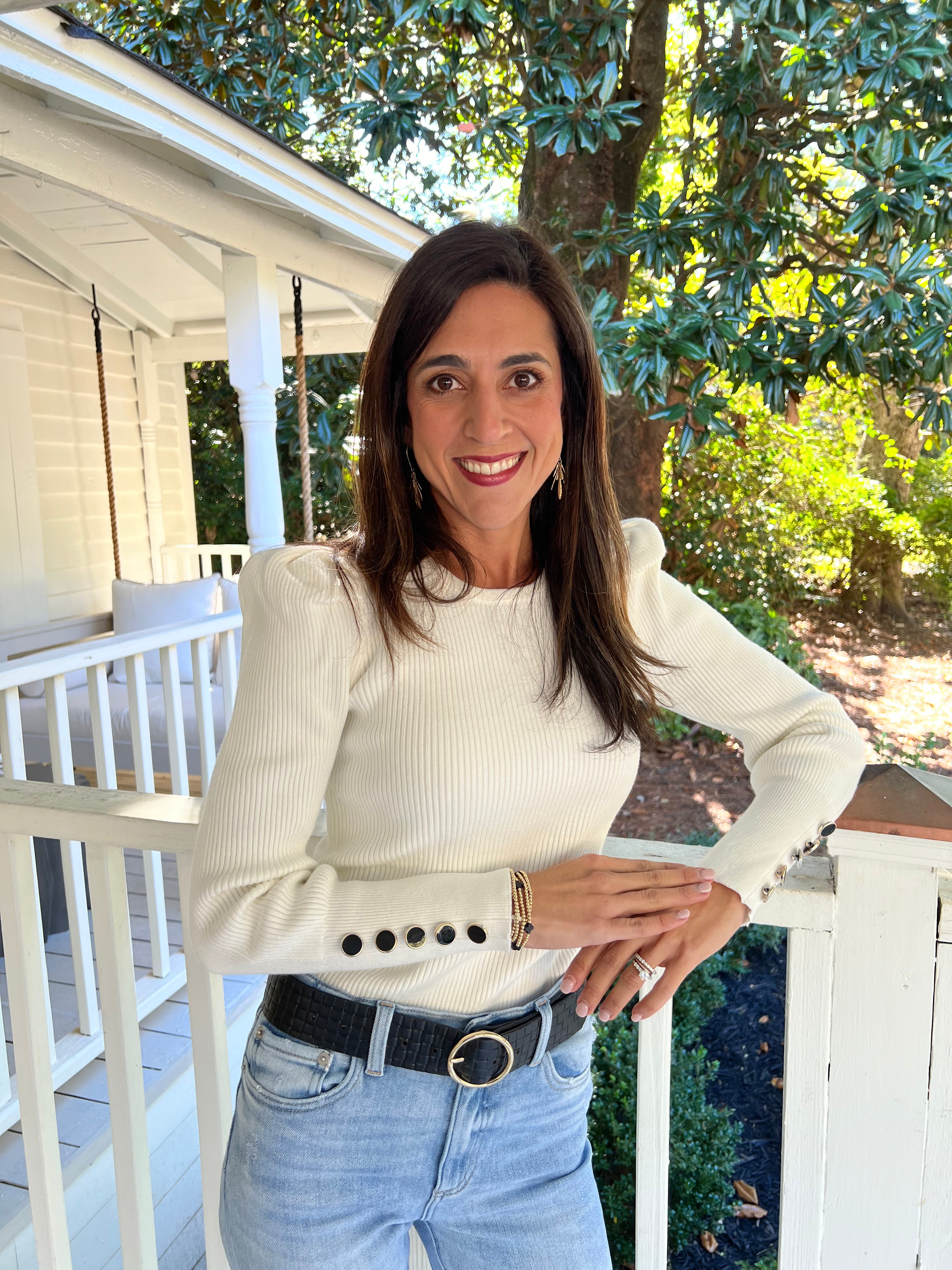 Madison Sweater-Pearl