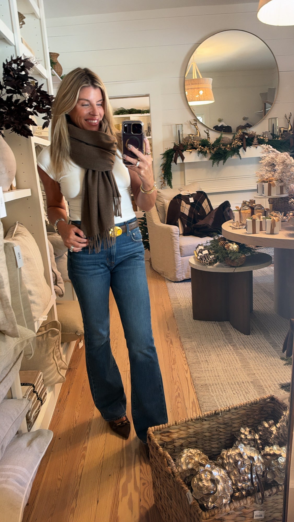 Cashmere Blend Scarf-Chocolate