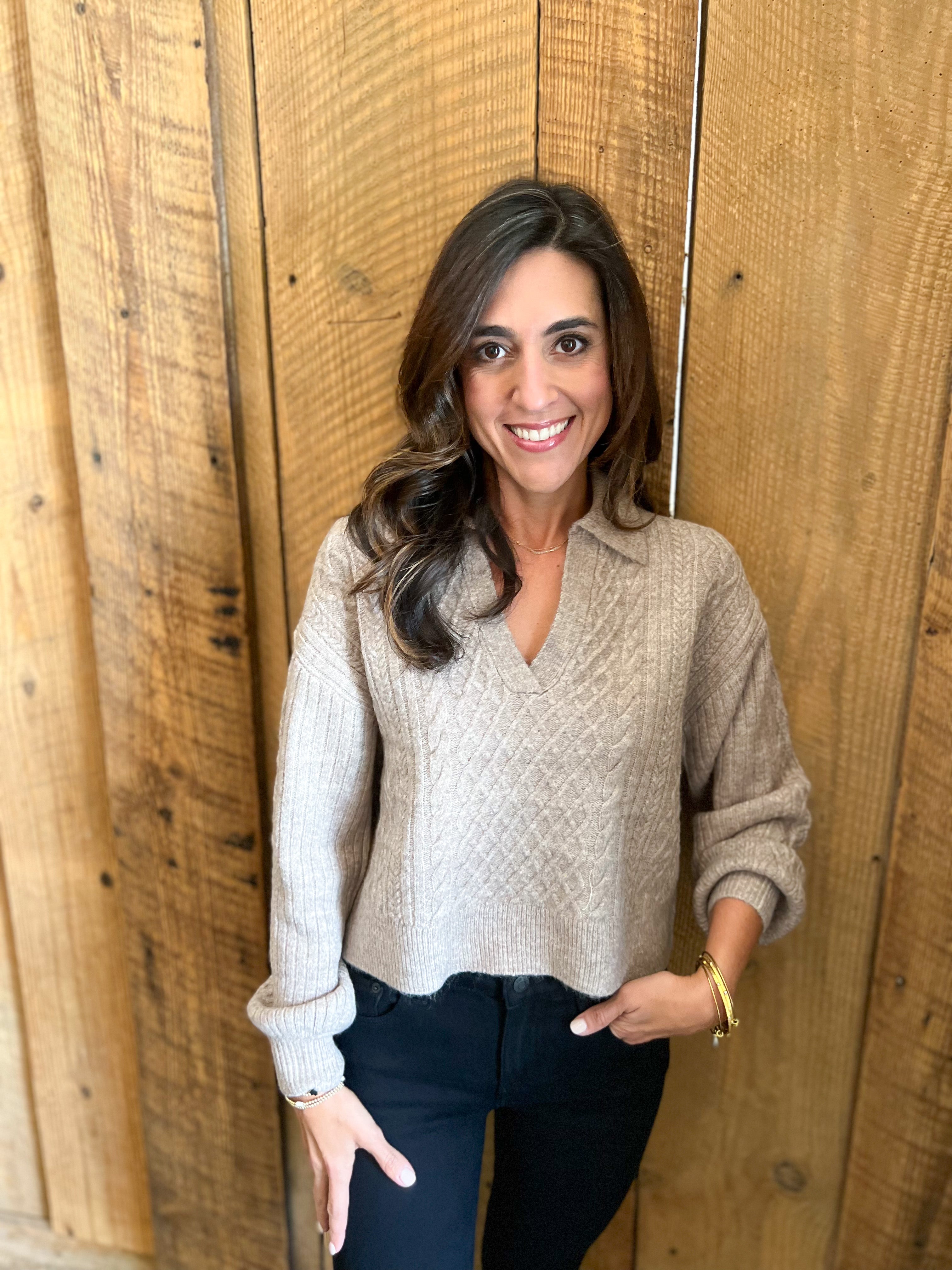 Napa Sweater-Taupe
