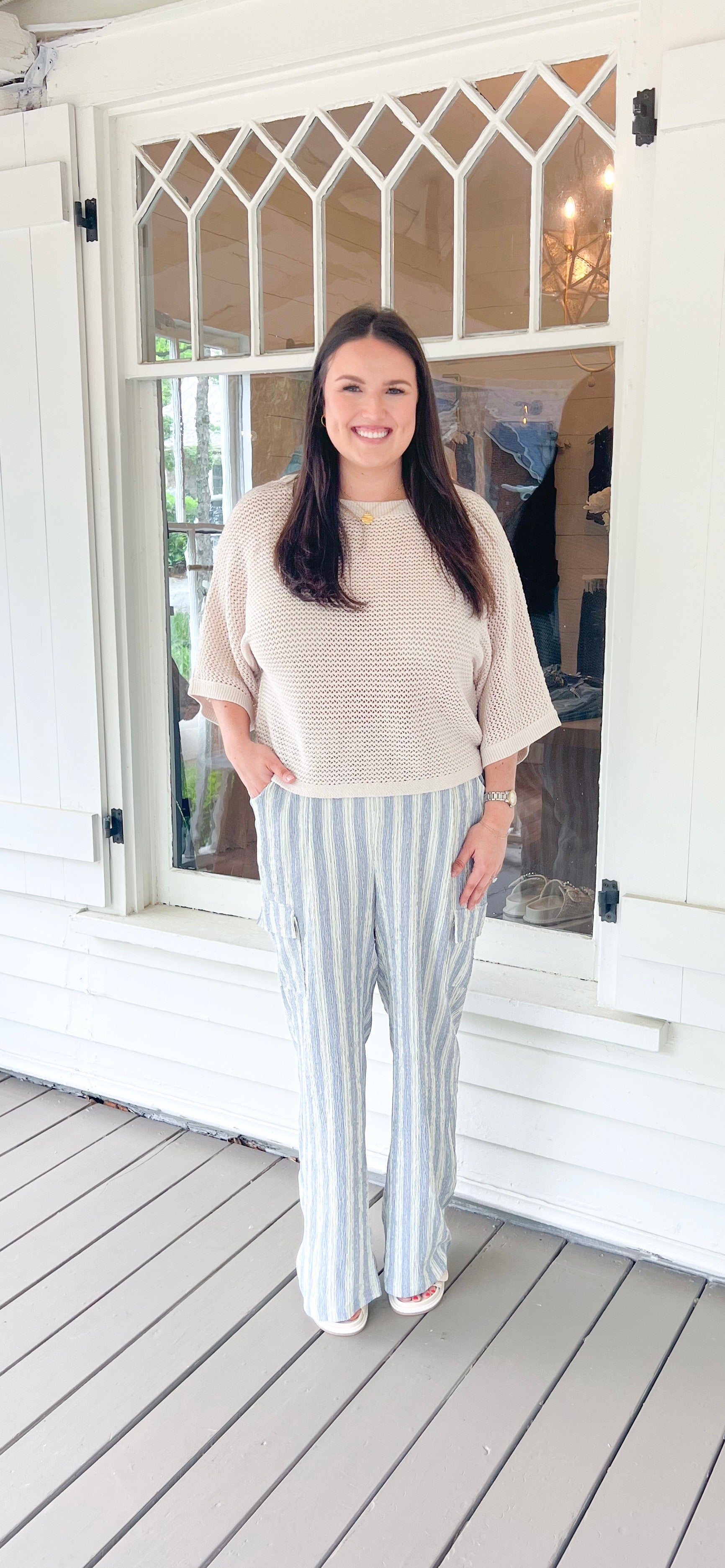 Samson Crochet Sweater-Linen