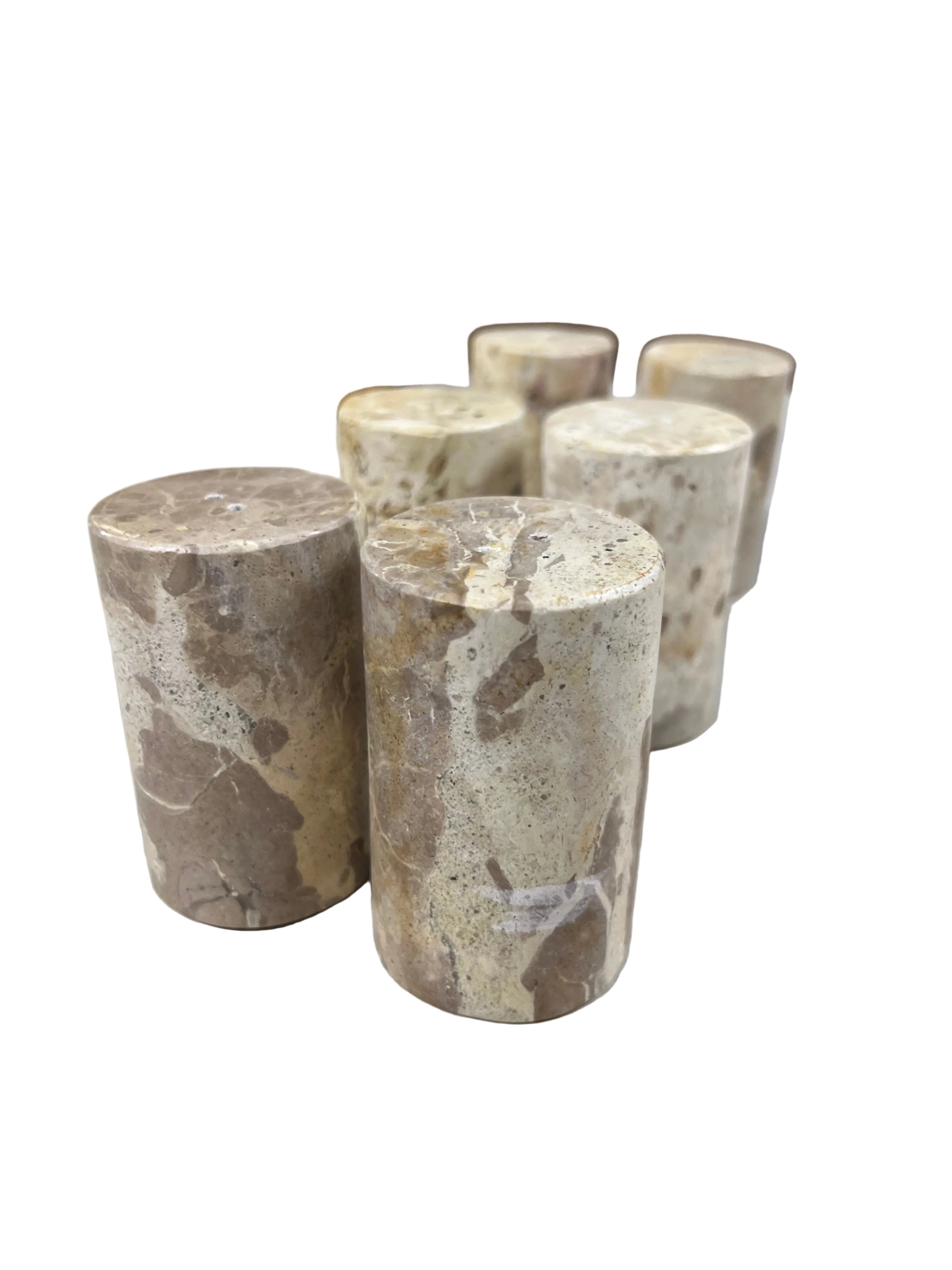 Marble Salt & Pepper Shakers (Set of 2)