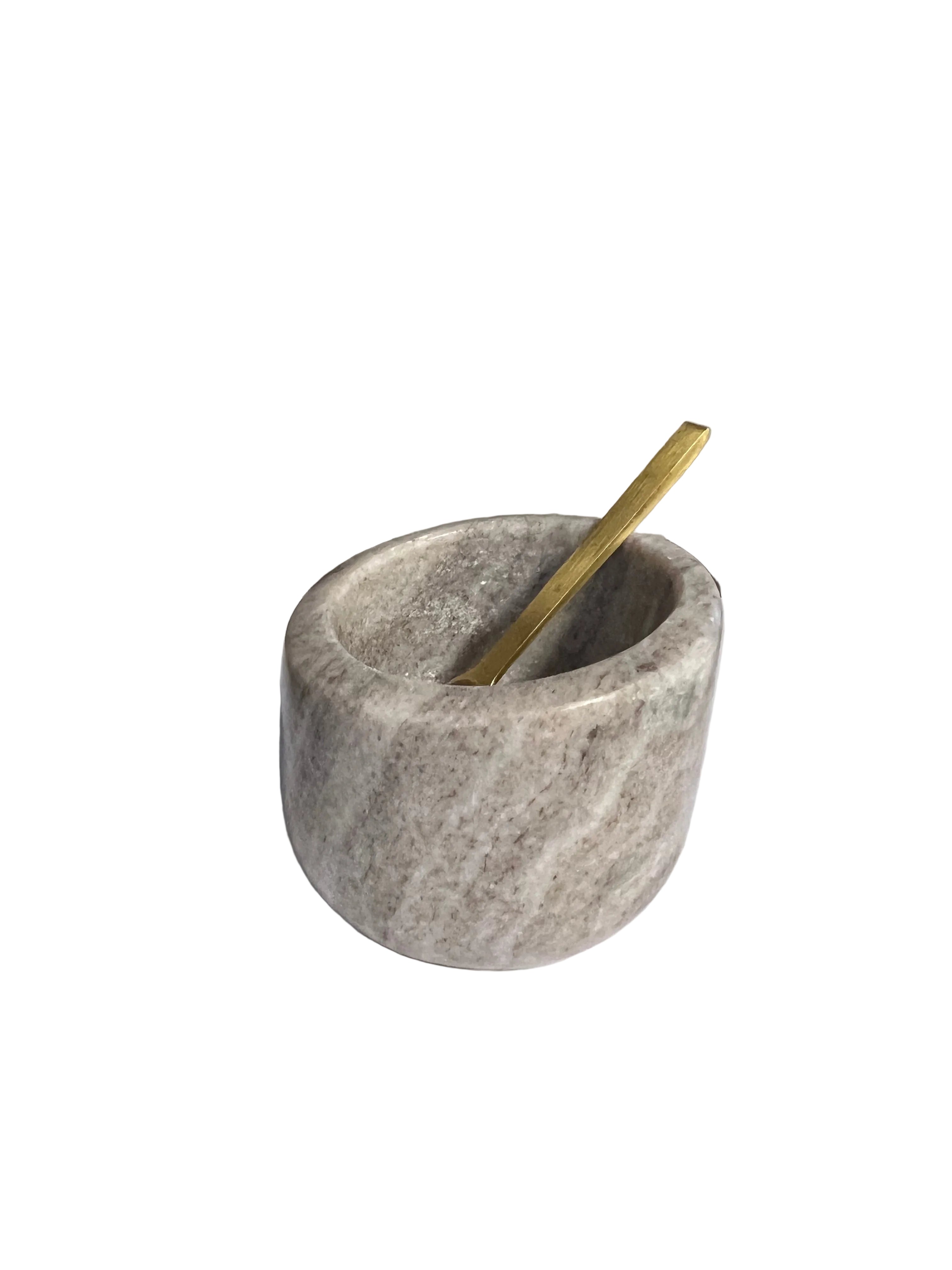 Marble Salt Cellar w/ Spoon (2 Colors)