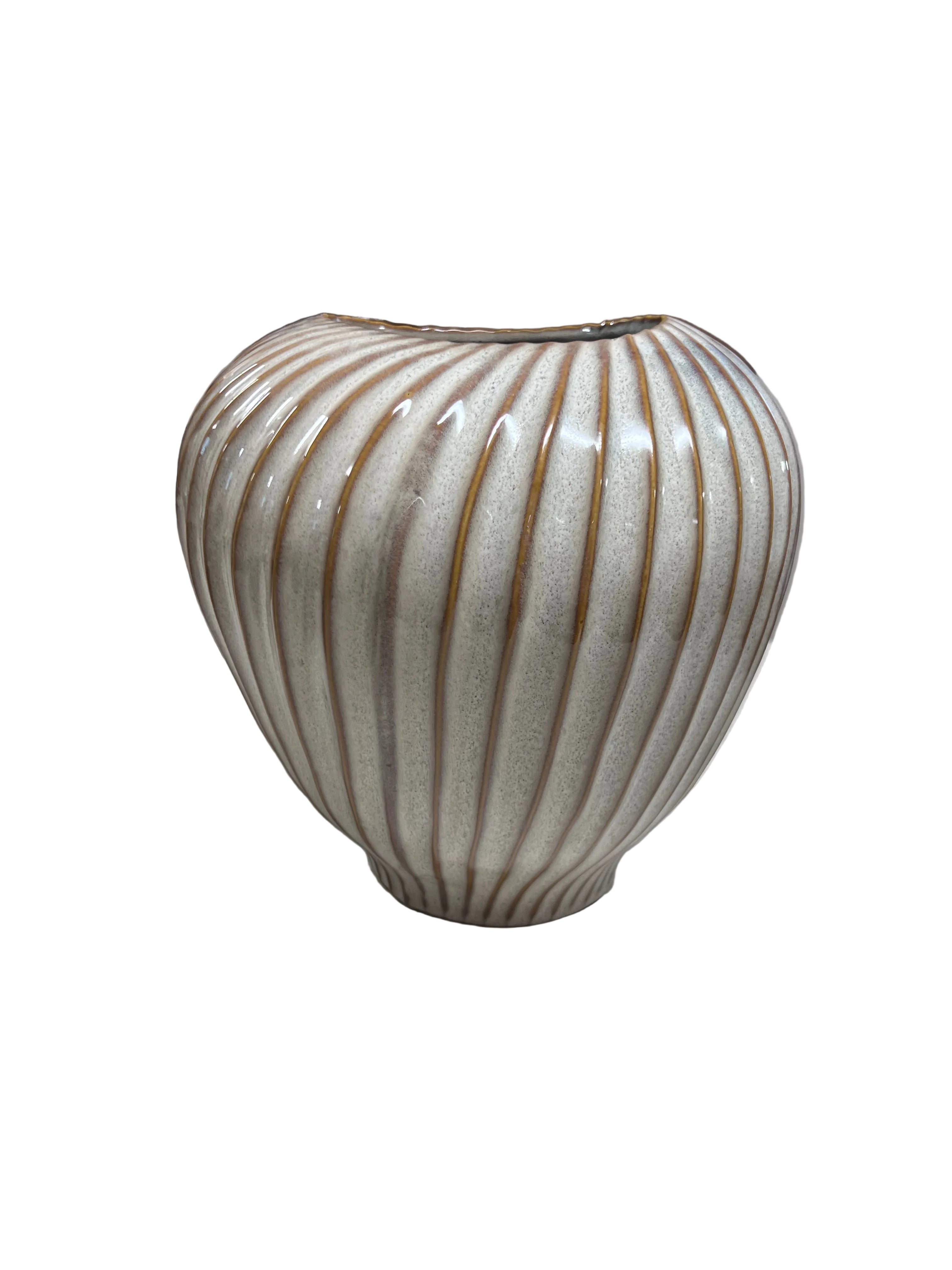 Sculpted Swirl Vase-8.5"x 8.5"