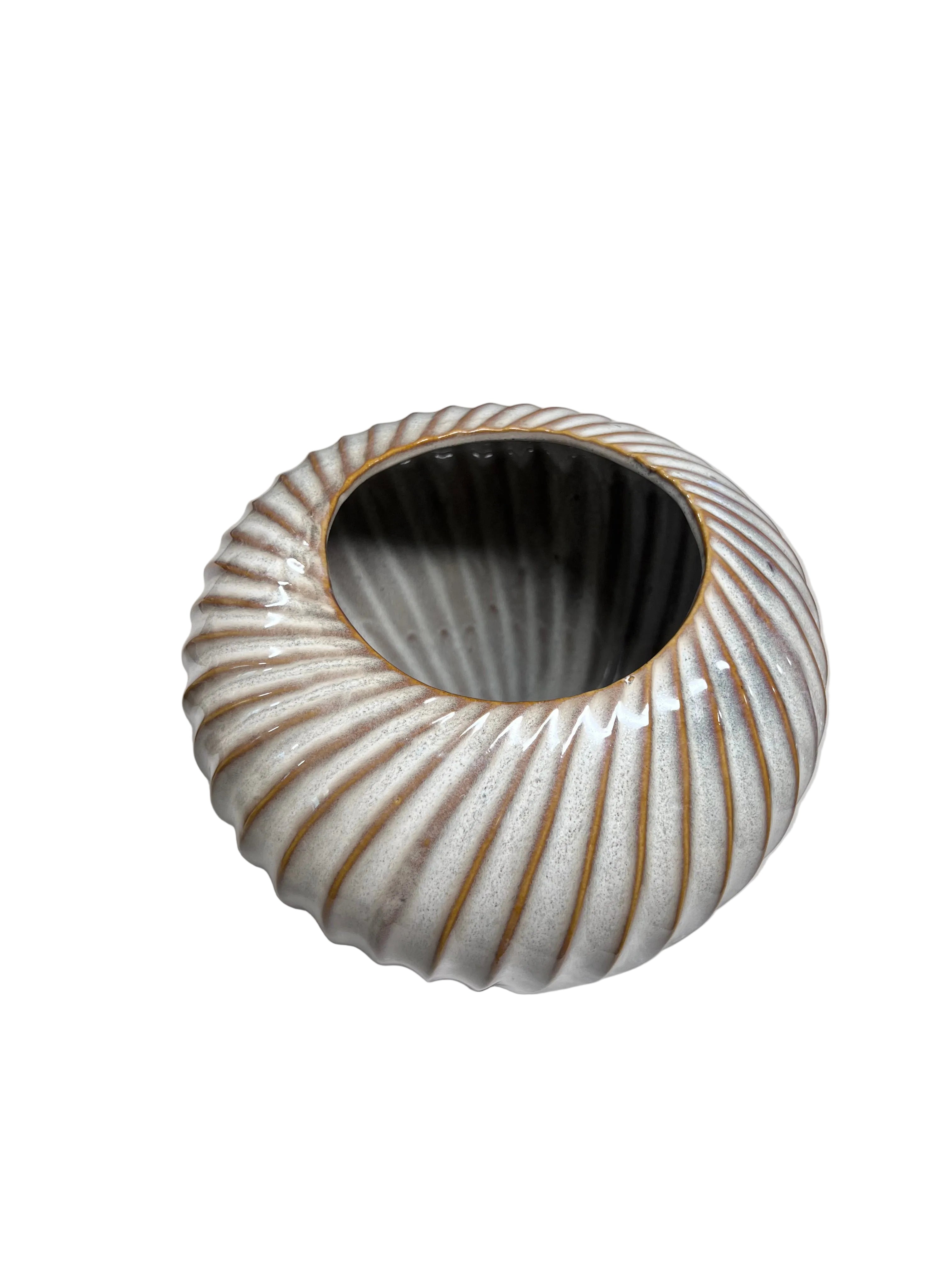 Sculpted Swirl Vase-8.5"x 8.5"