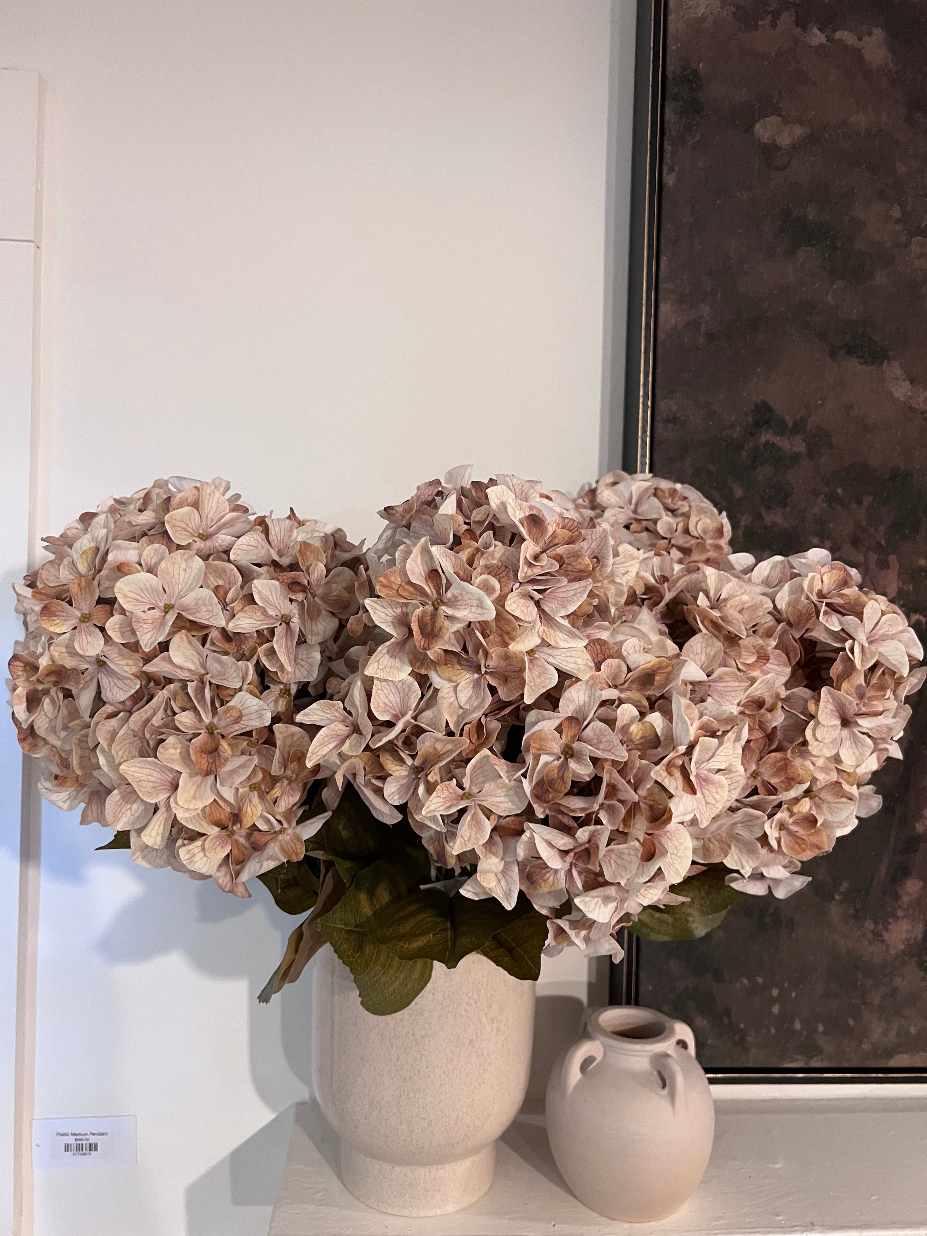 22.5" Hydrangea Bush-Beige/Nutmeg