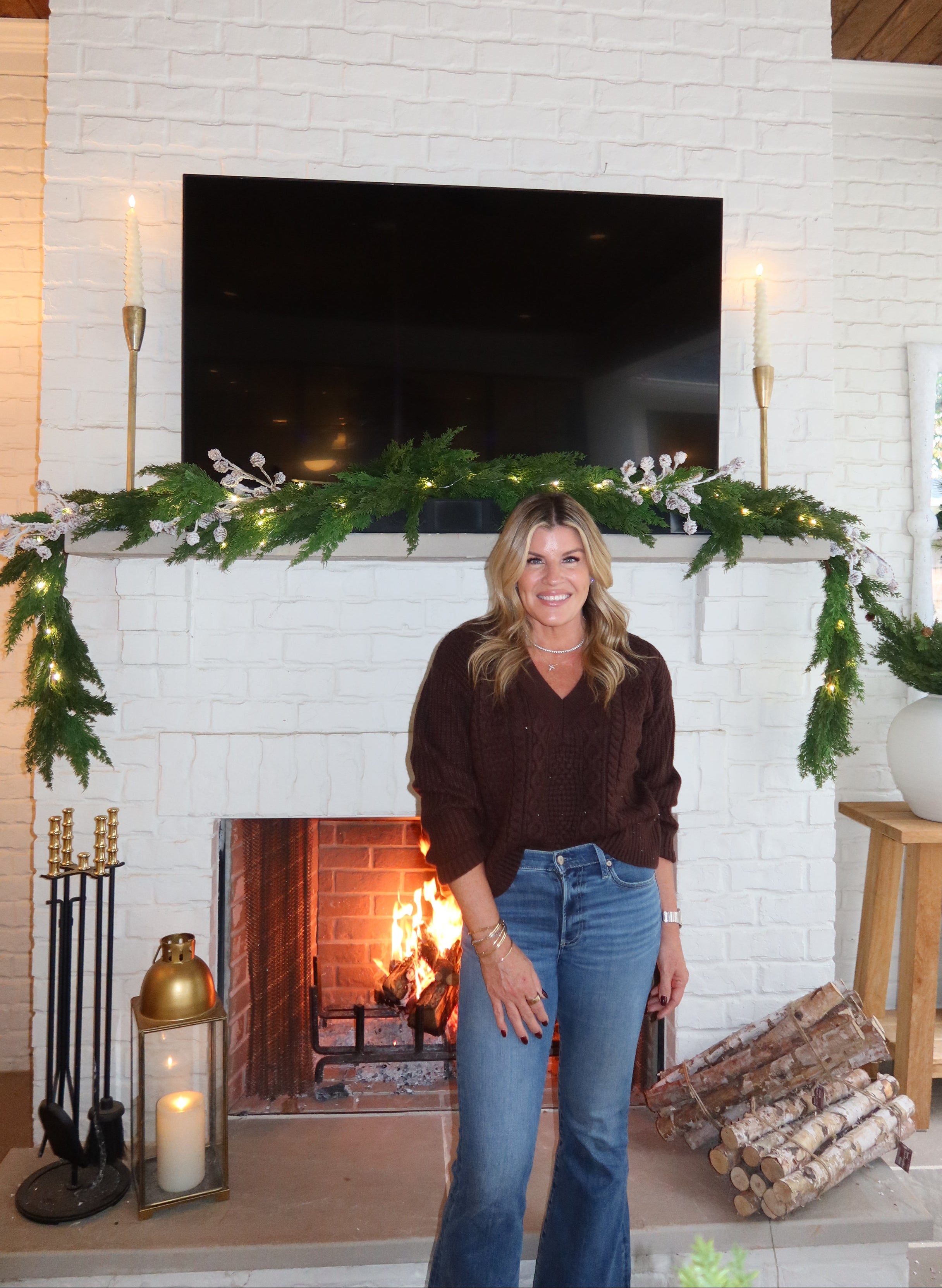 Linen & Flax Holiday Mantel Kit