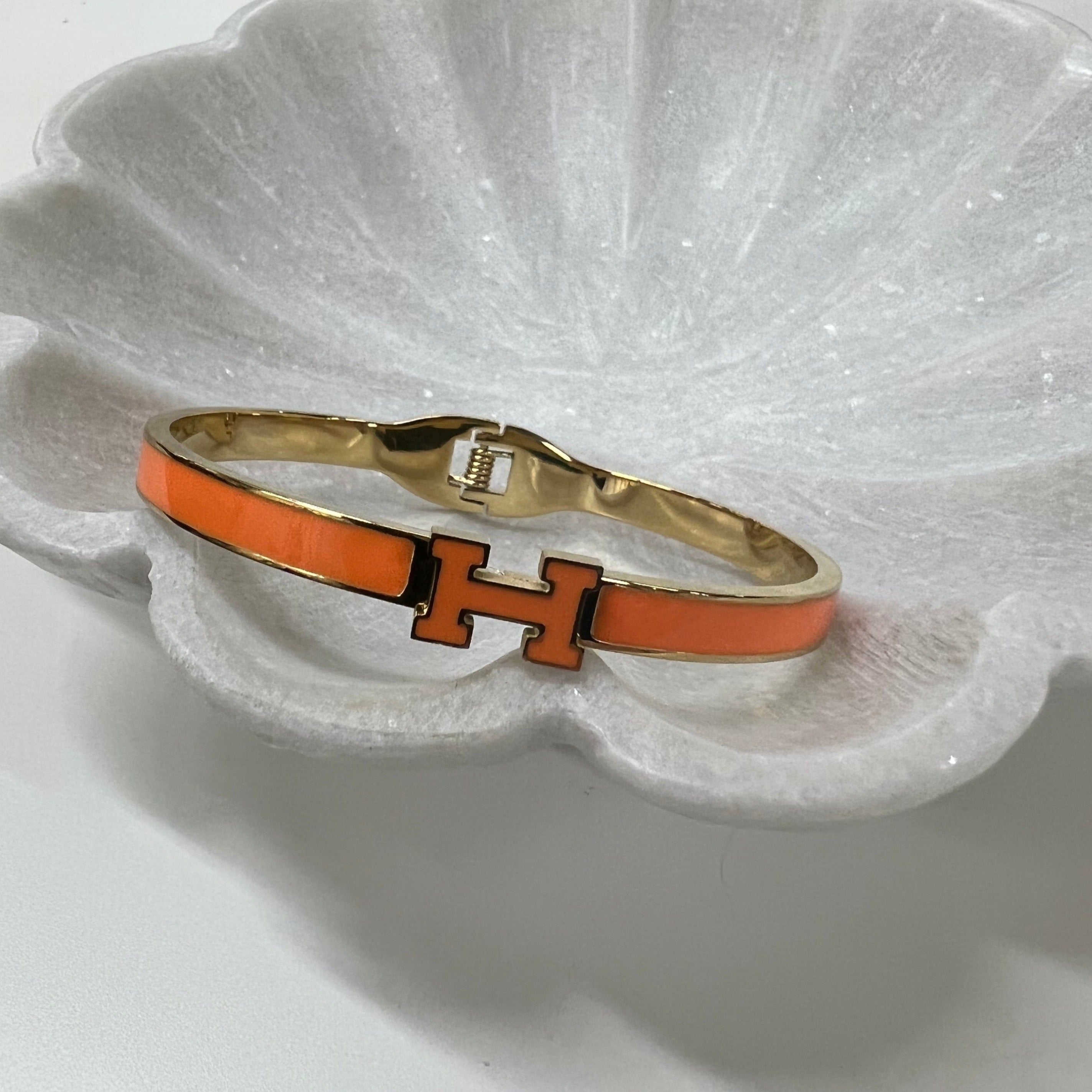 H Thin Bracelet-Orange