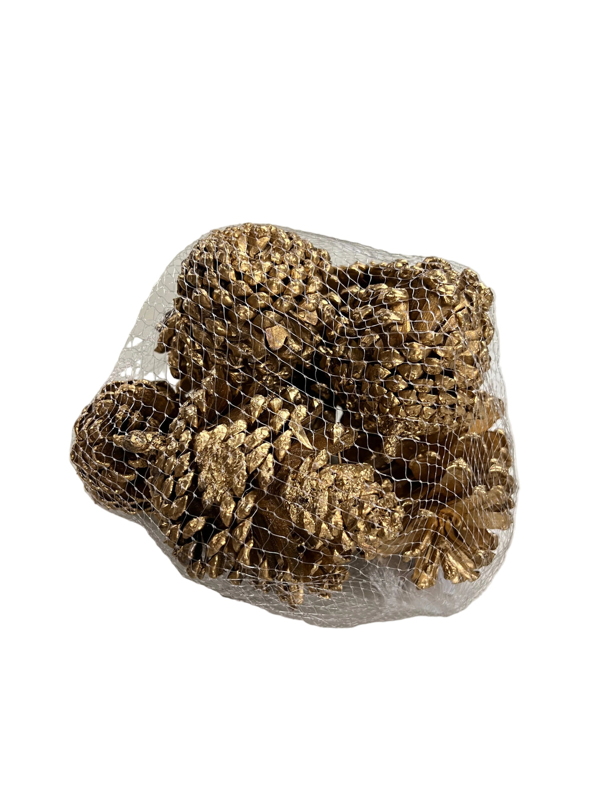 Gold Pinecones in Bag (Set of 8)