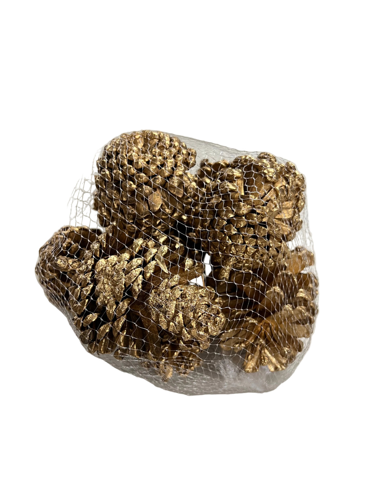 Gold Pinecones in Bag (Set of 8)