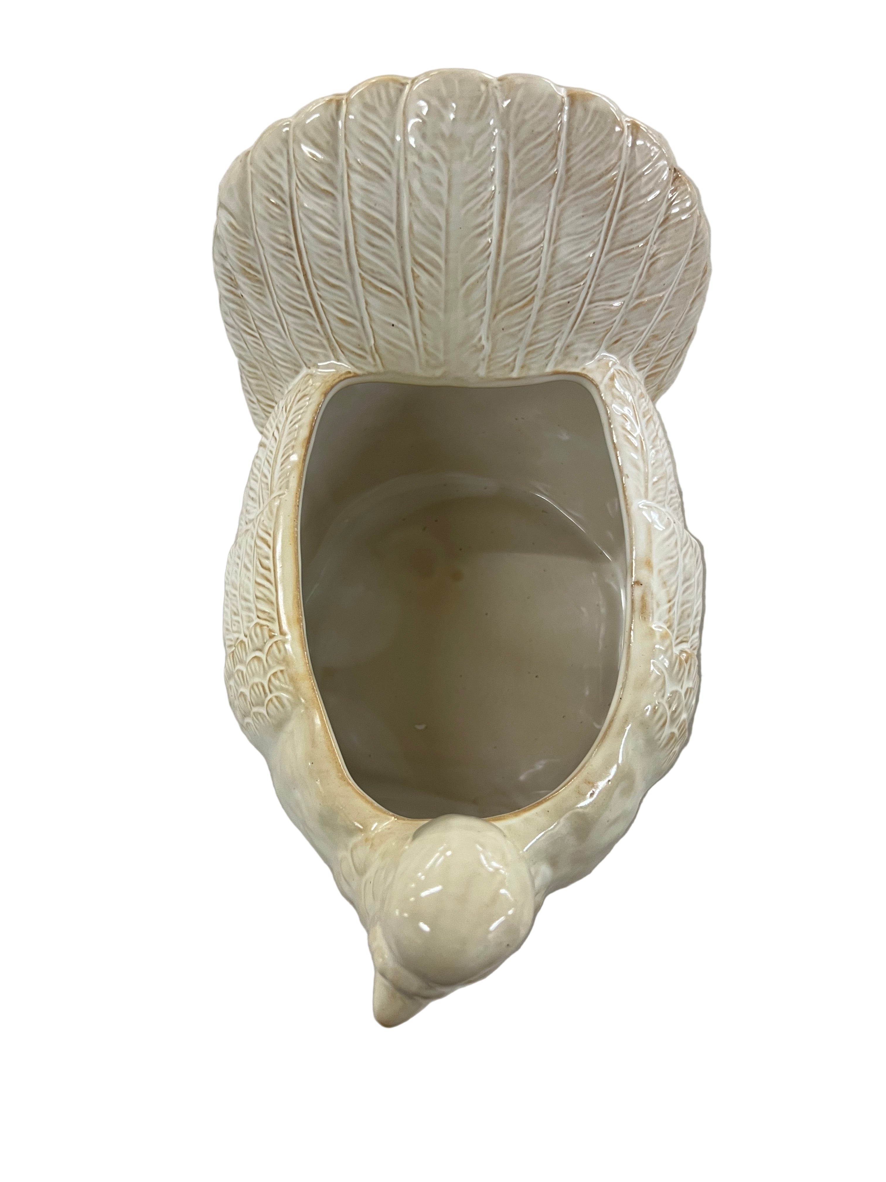 Stoneware Turkey Shaped Serving Bowl