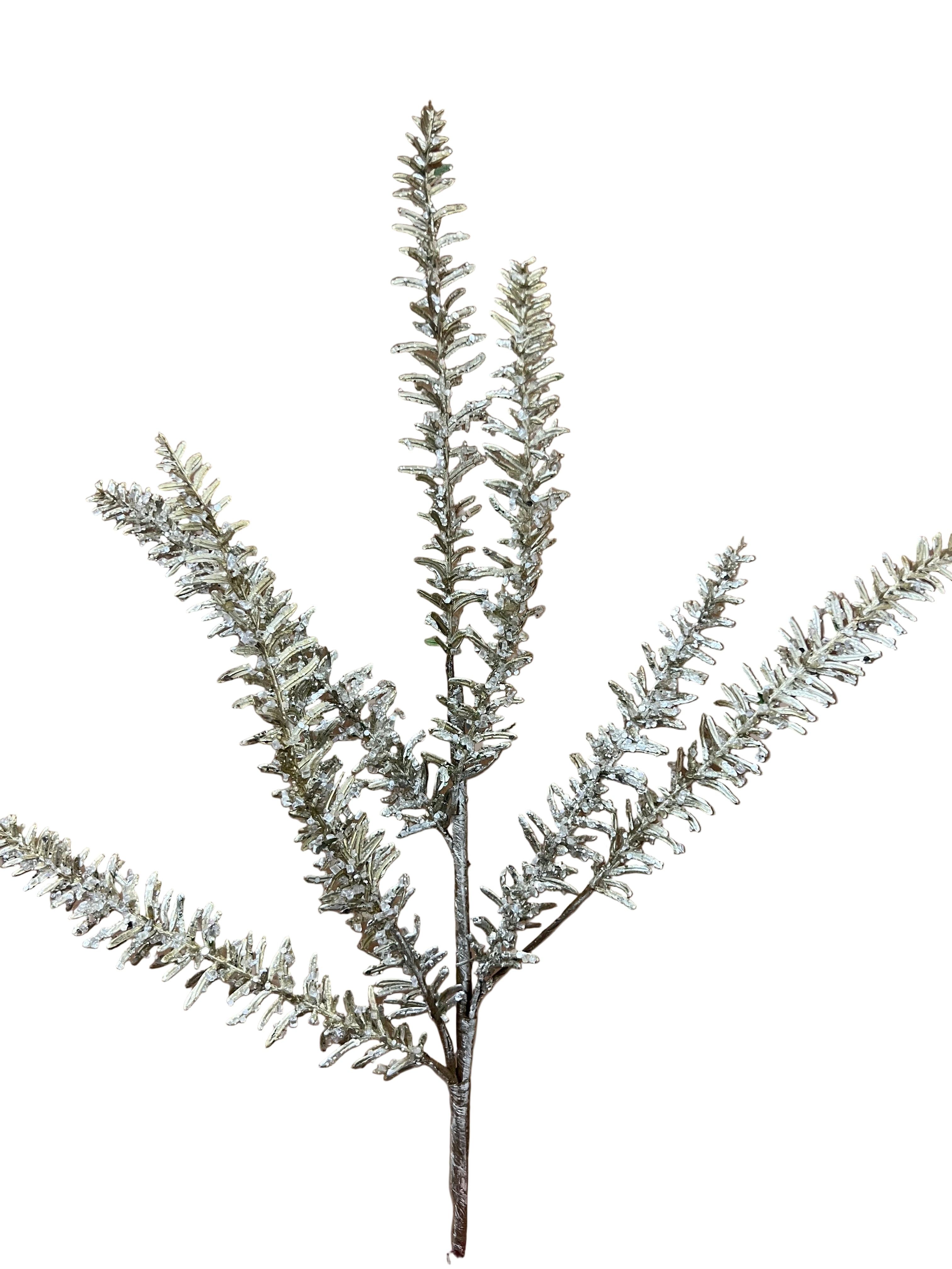 27" Pine Spray w/ Icy Glitter-Silver/Gold