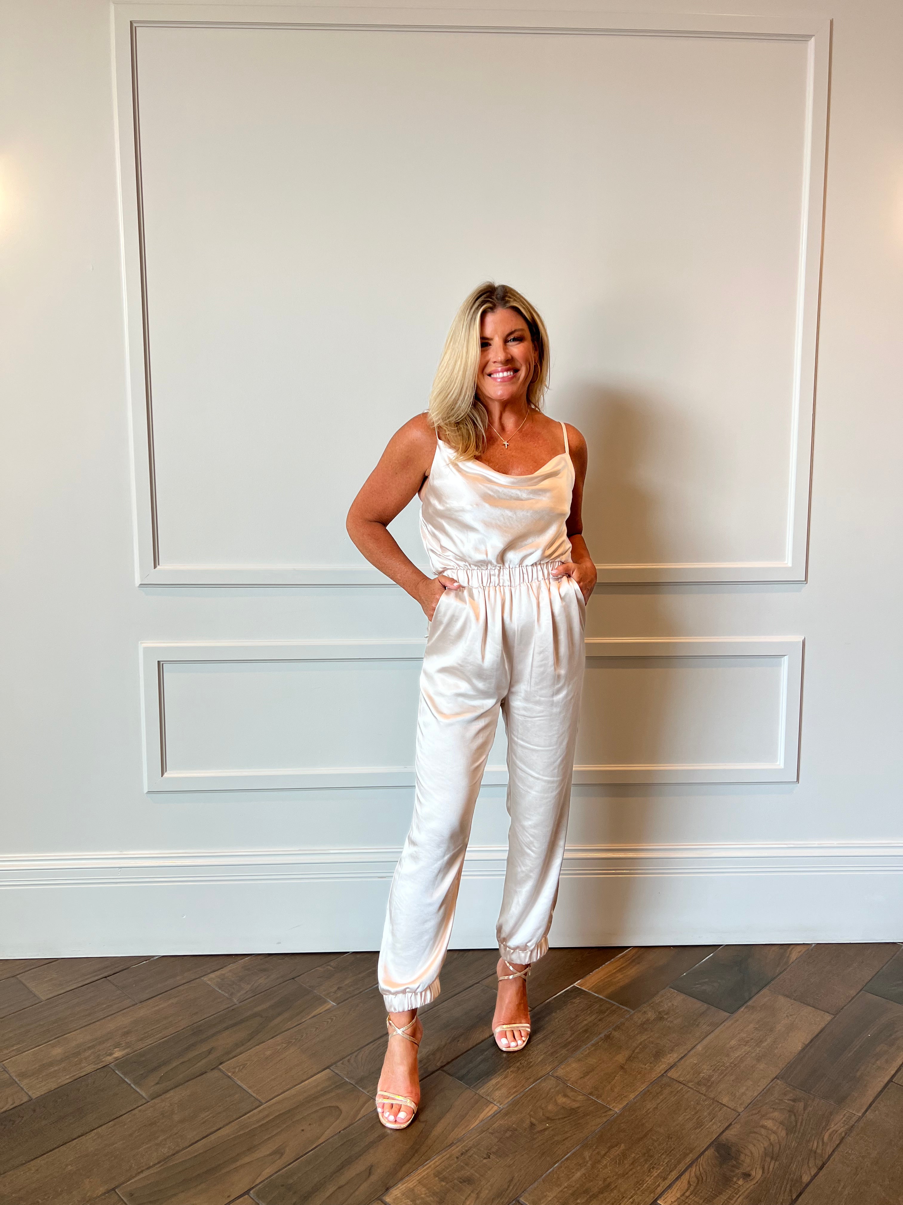 Cami Jumpsuit-Champagne