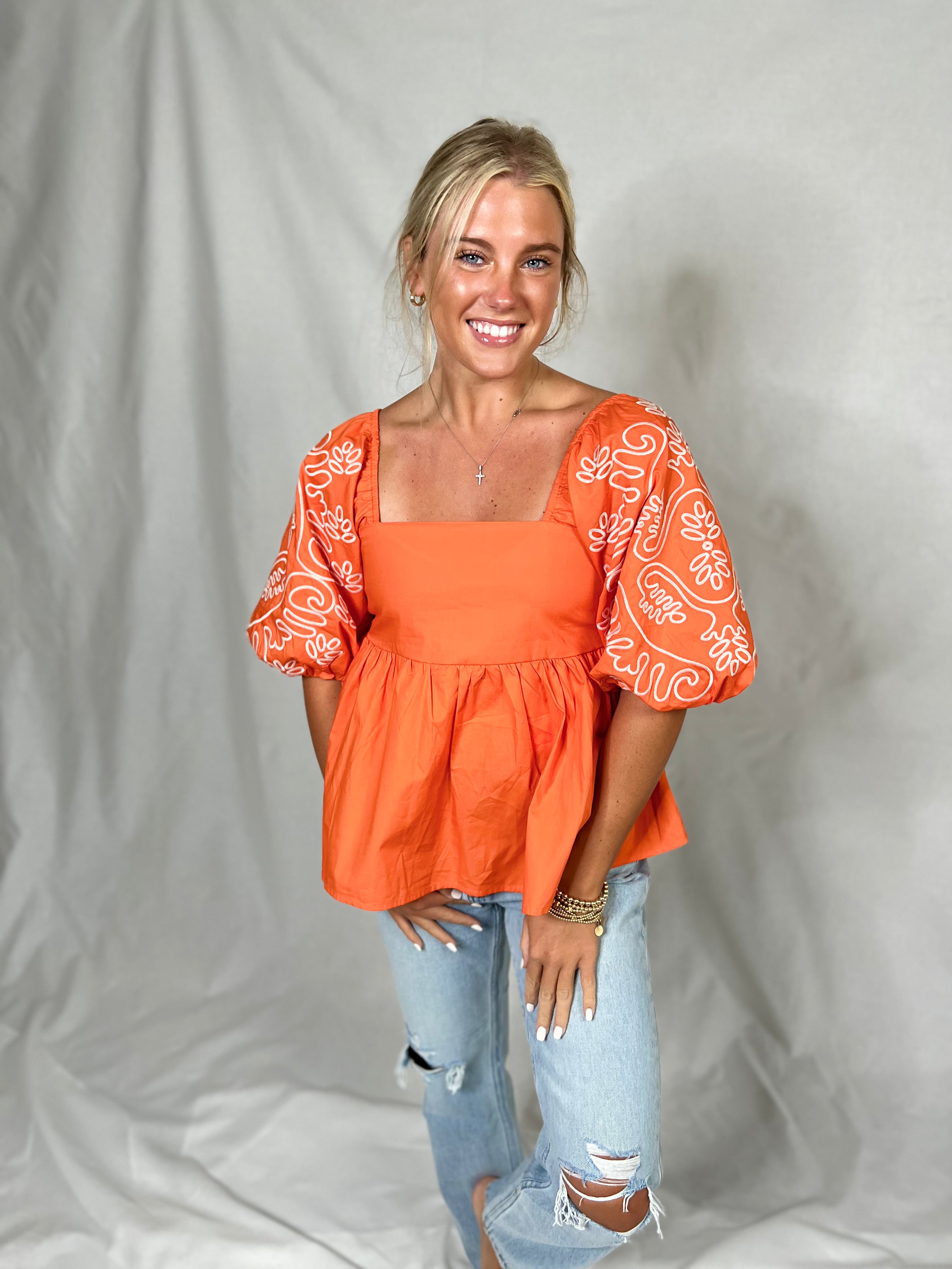 Halle Top-Orange