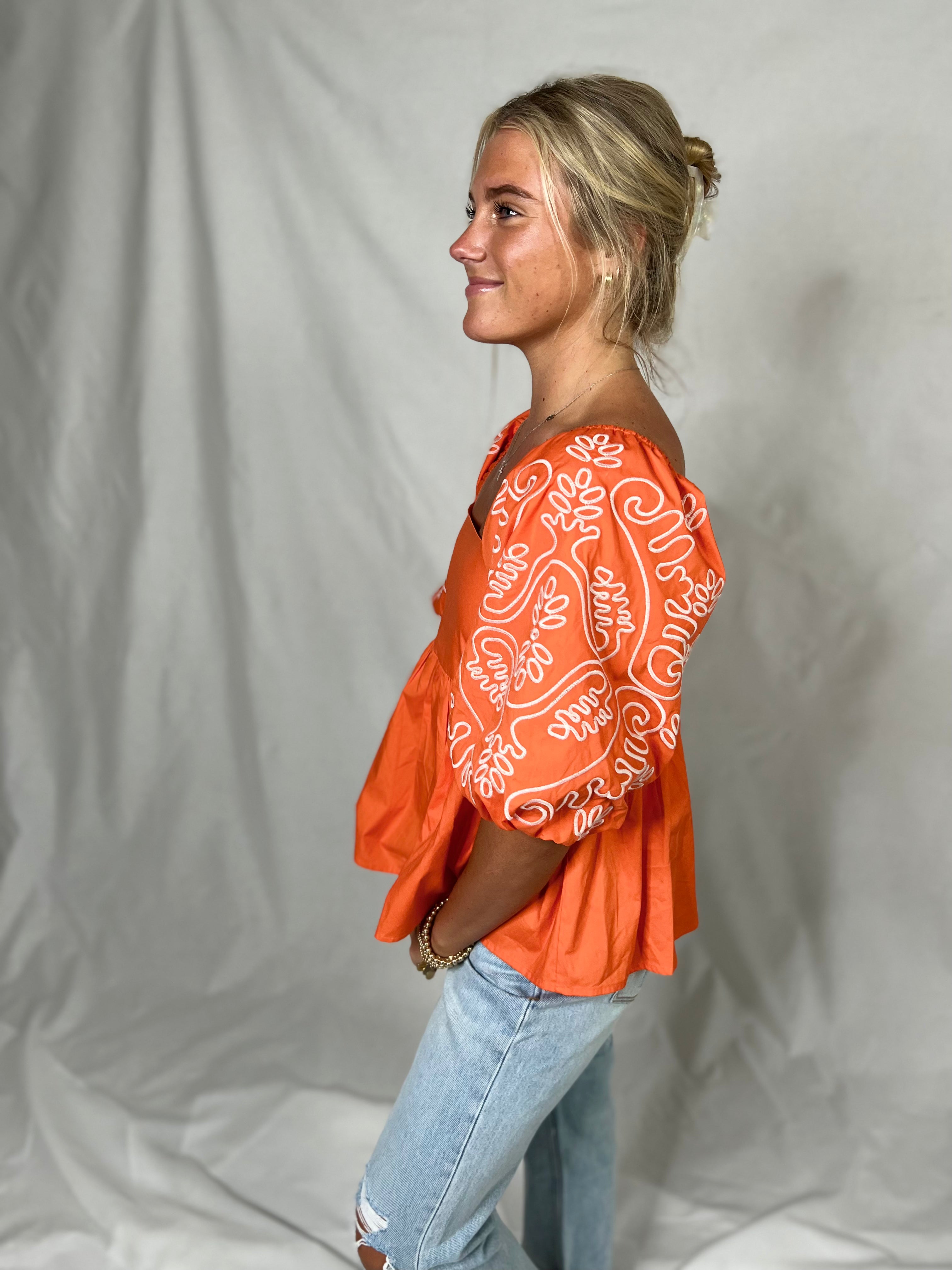 Halle Top-Orange