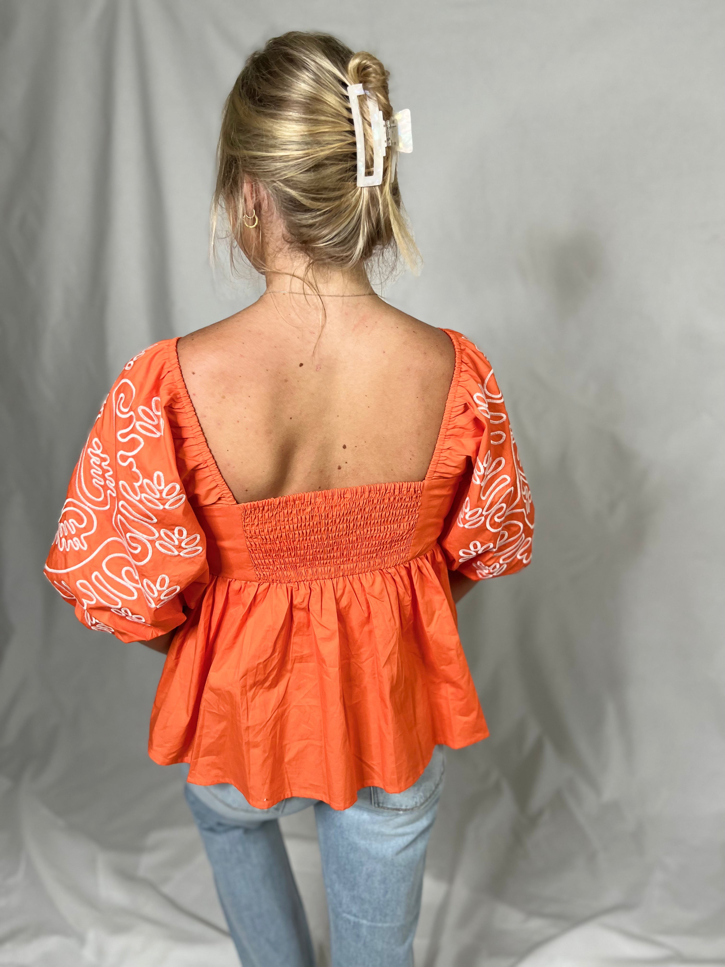 Halle Top-Orange