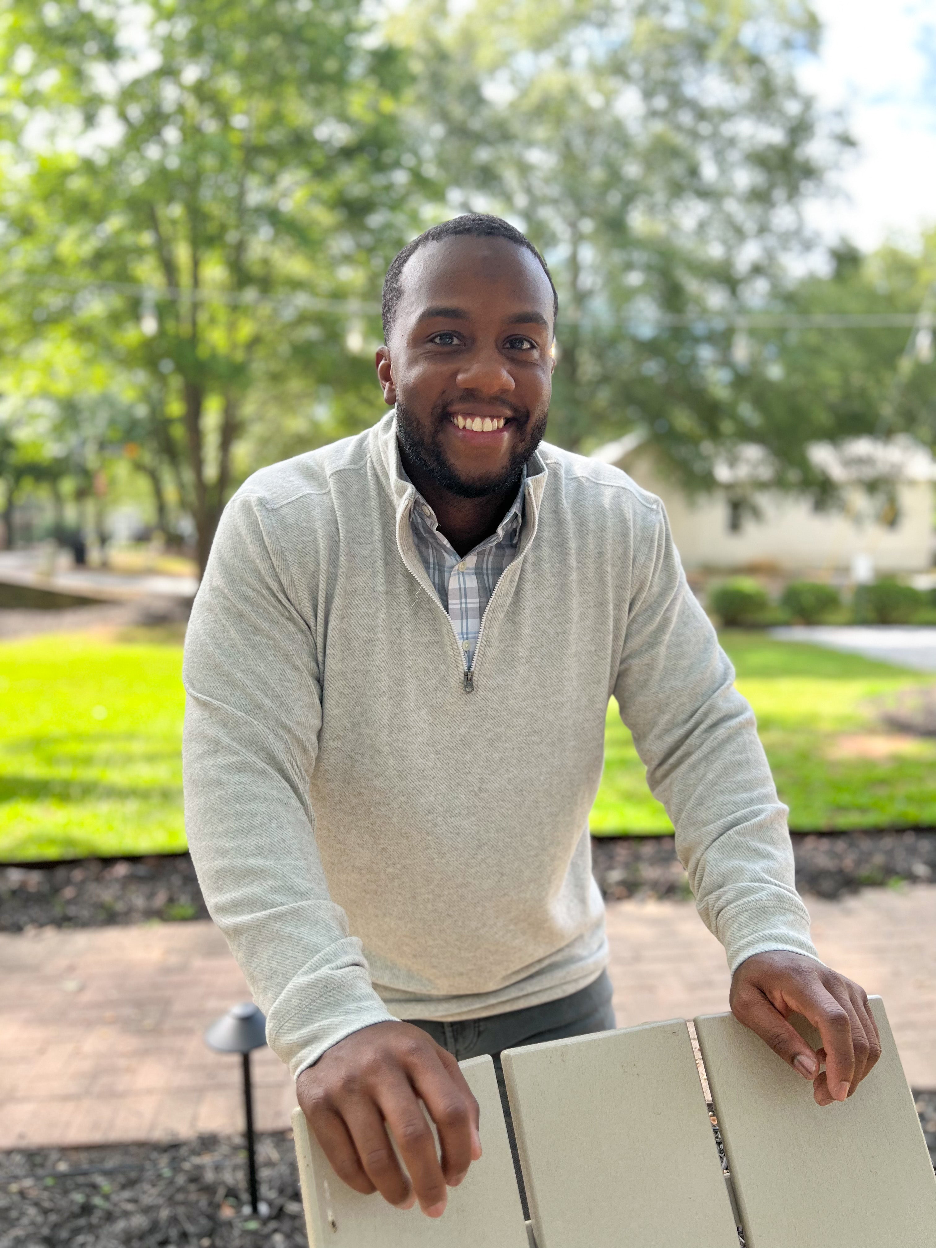 Quarter Zip Sweater-Grey