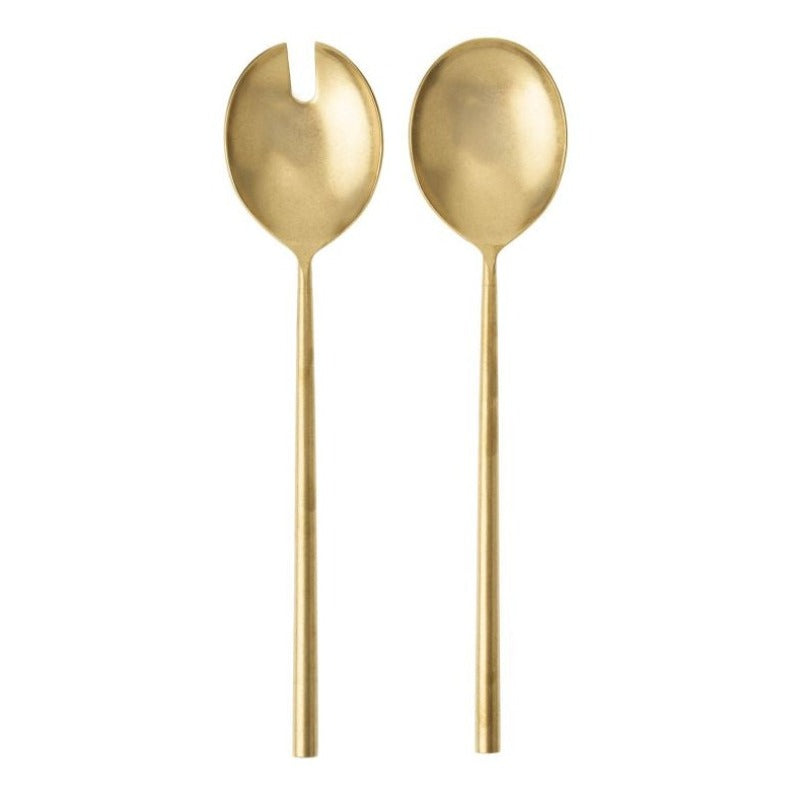 Tumbled Gold Salad Servers- Set of 2