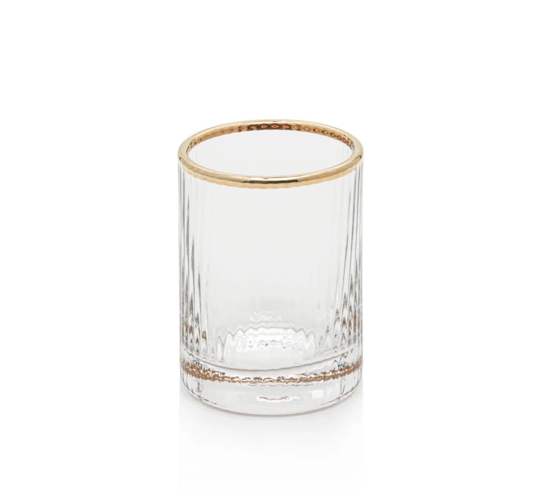 Optic Shot Glass w/ Gold Rim
