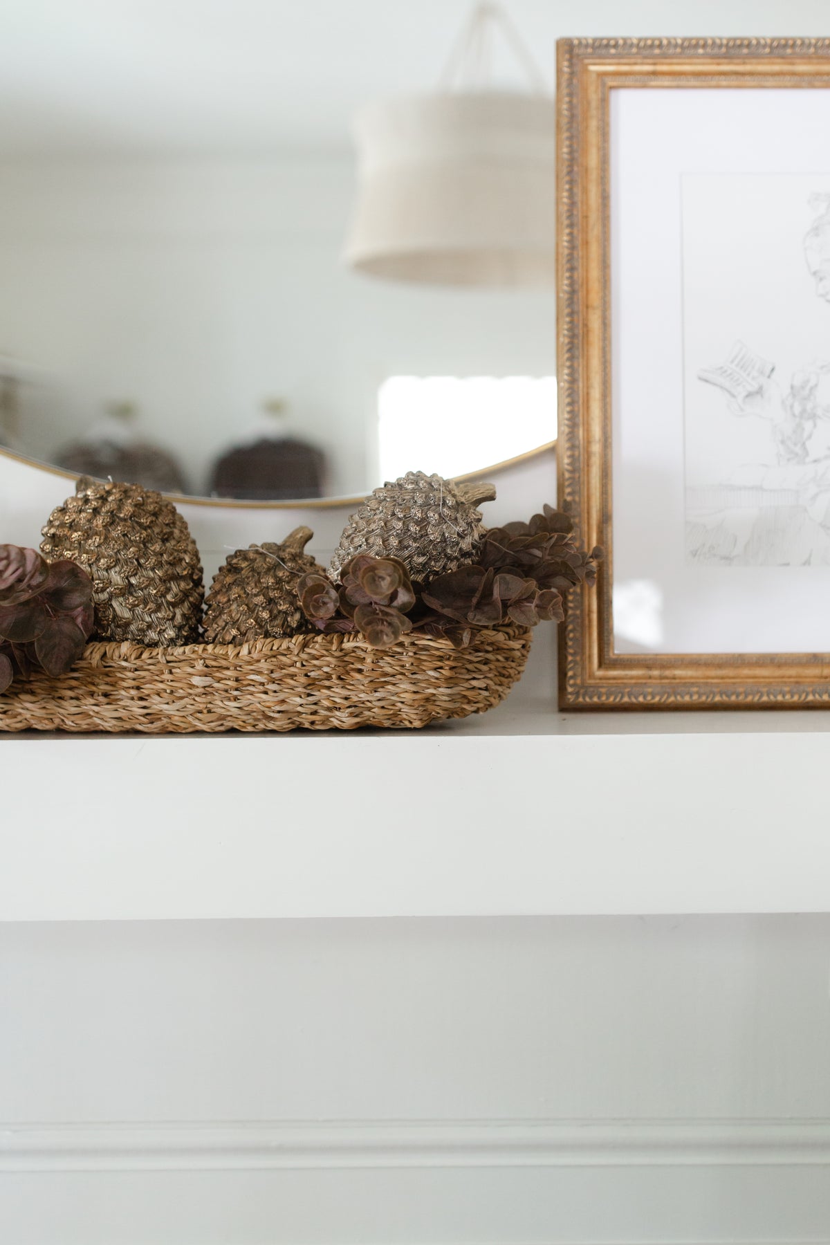 Gold Ceramic Pinecone (3 Sizes)
