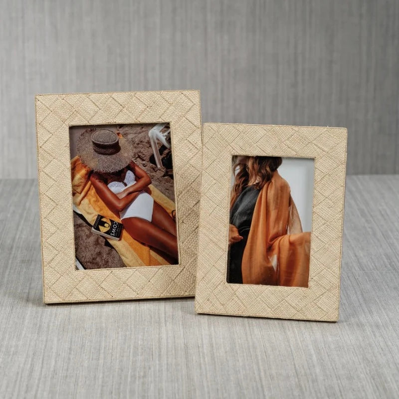 Woven Raffia Photo Frame (2 Sizes)