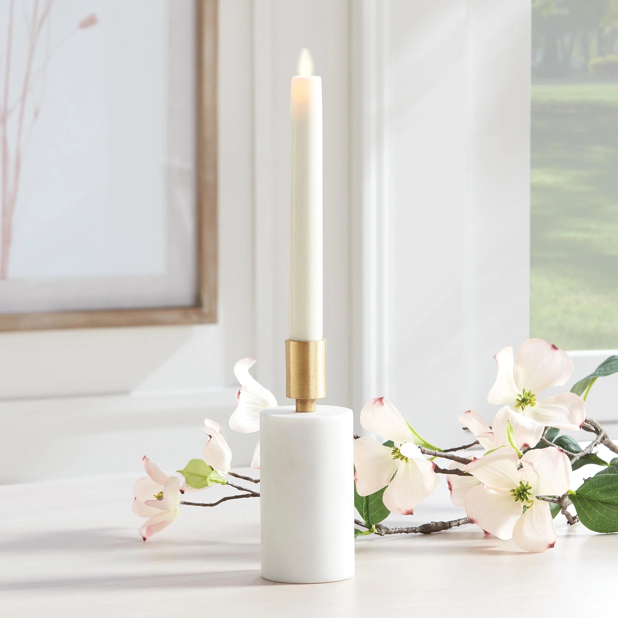 8.5" Moving Flame Taper Candle (Set of 2)
