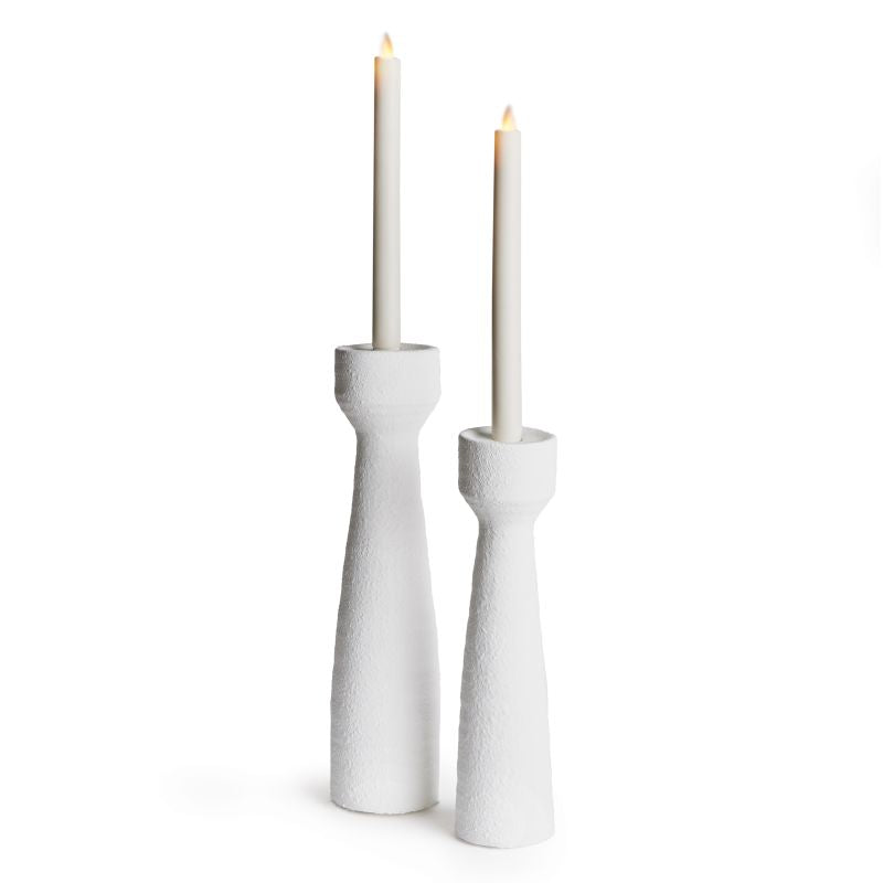 Modern White Matte Candlesticks (2 Sizes)