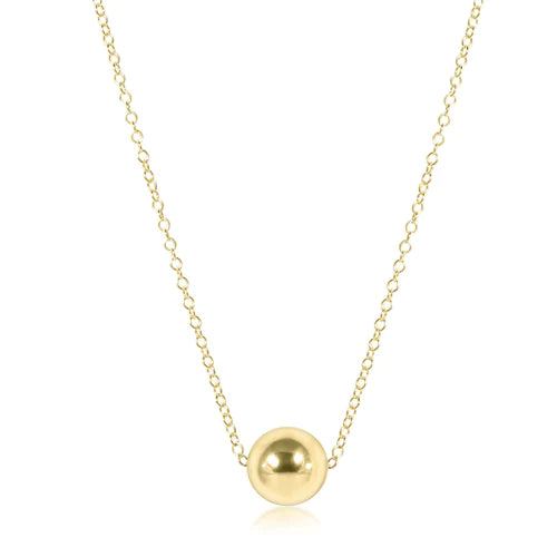 16" necklace- classic 8mm gold