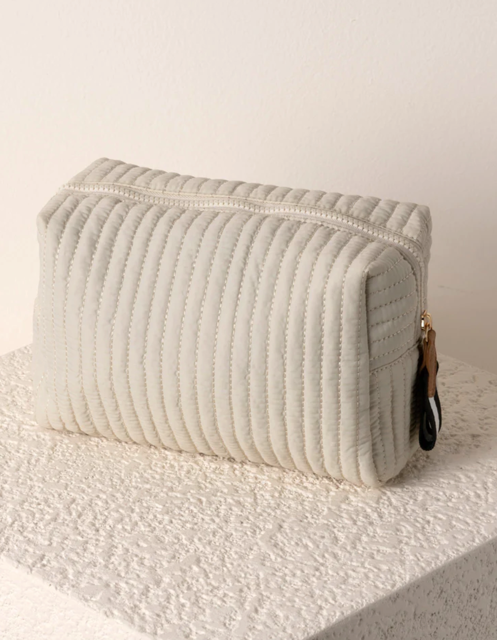 Ezra Cosmetic Pouch-Ivory