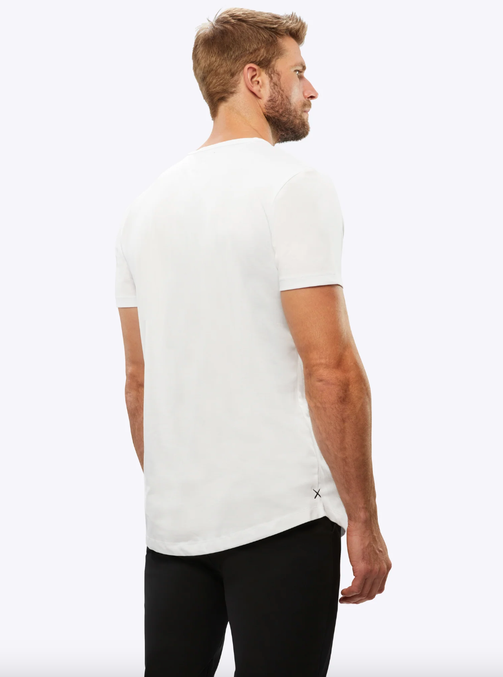 Curve Hem Tee-White