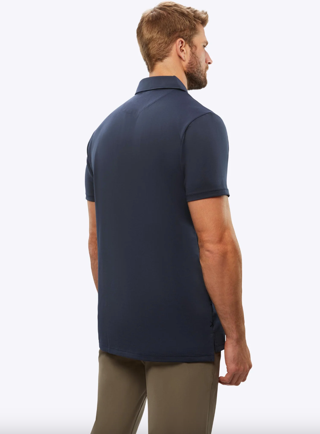 Polo Split Hem-Navy