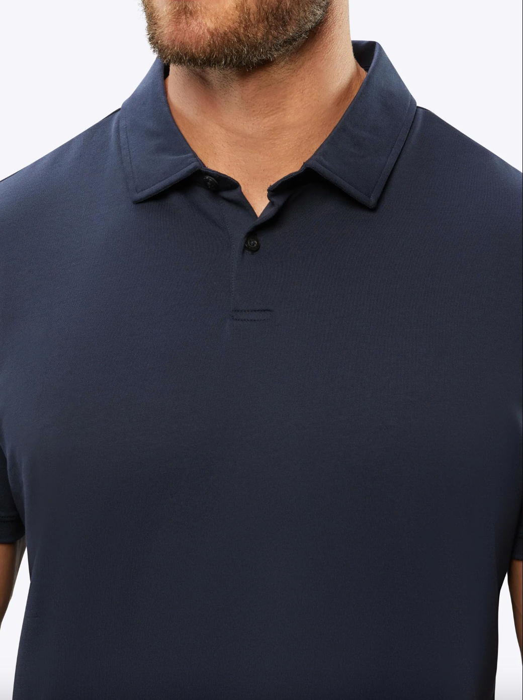 Polo Split Hem-Navy