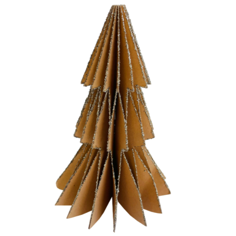 Brown Paper Glitter Tree (2 Sizes)