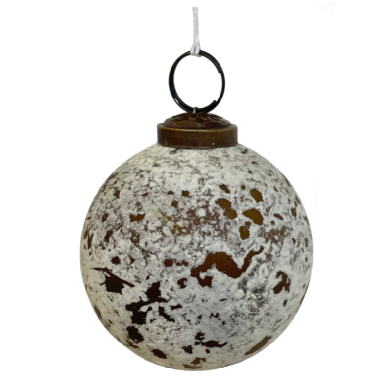 White Frosted Copper Ornament (2 Sizes)