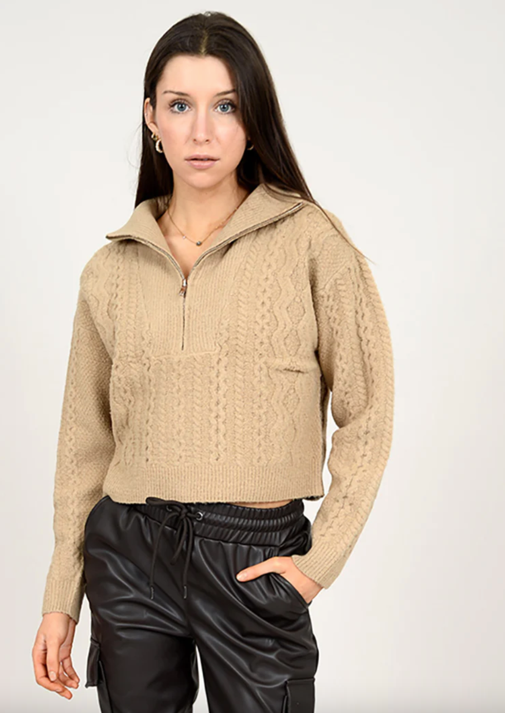Ulrica Pullover-Tan