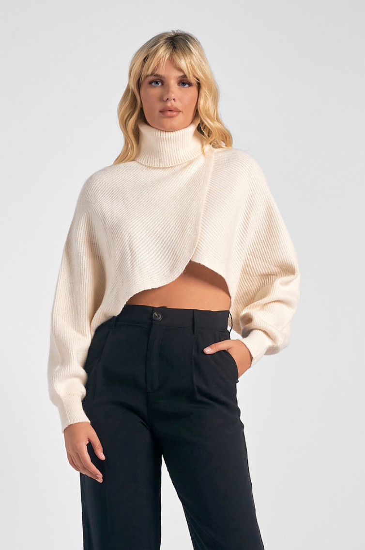 Criss Cross Sweater-Cream