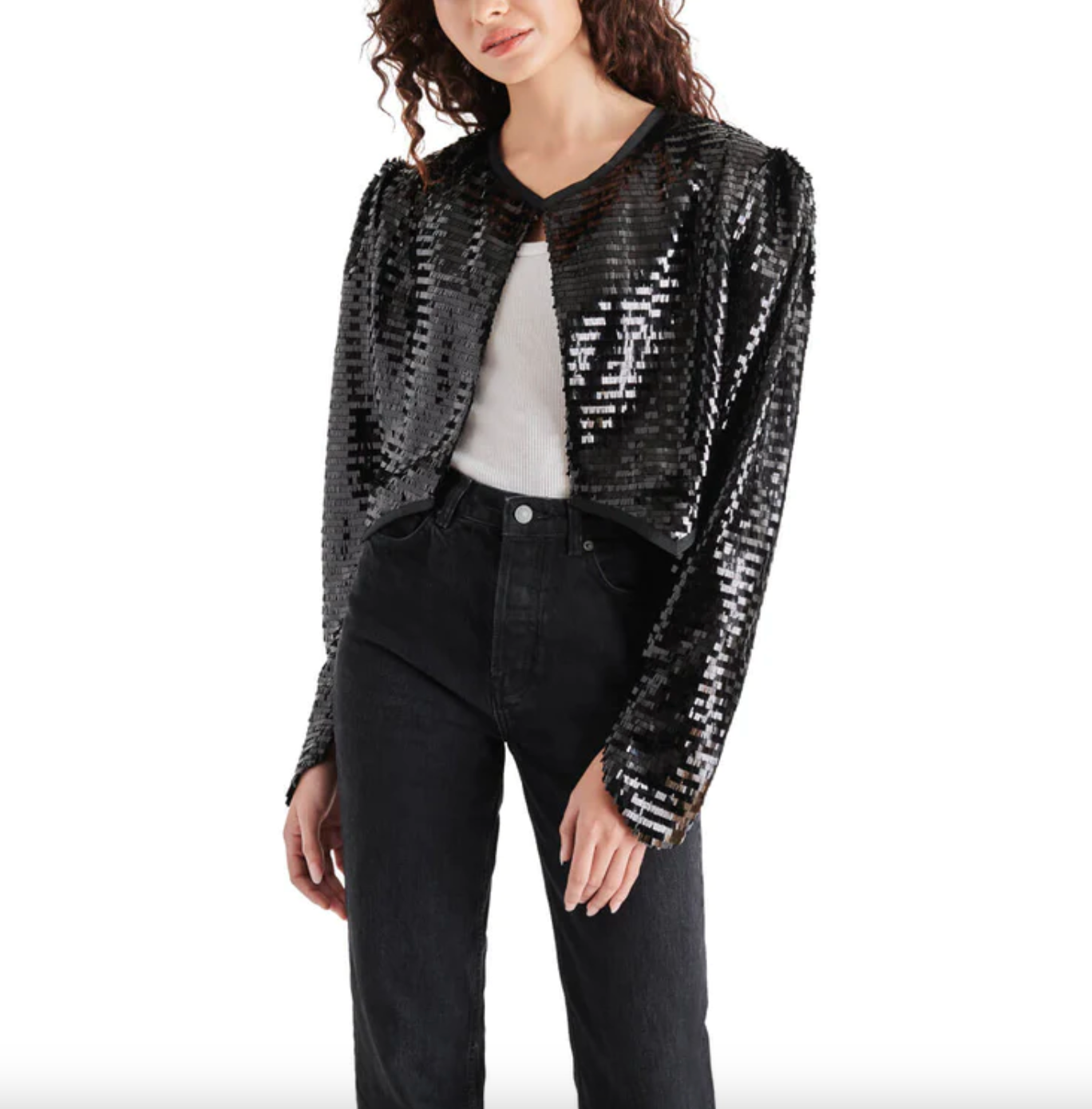 Juliet Sequin Jacket-Black-Final Sale