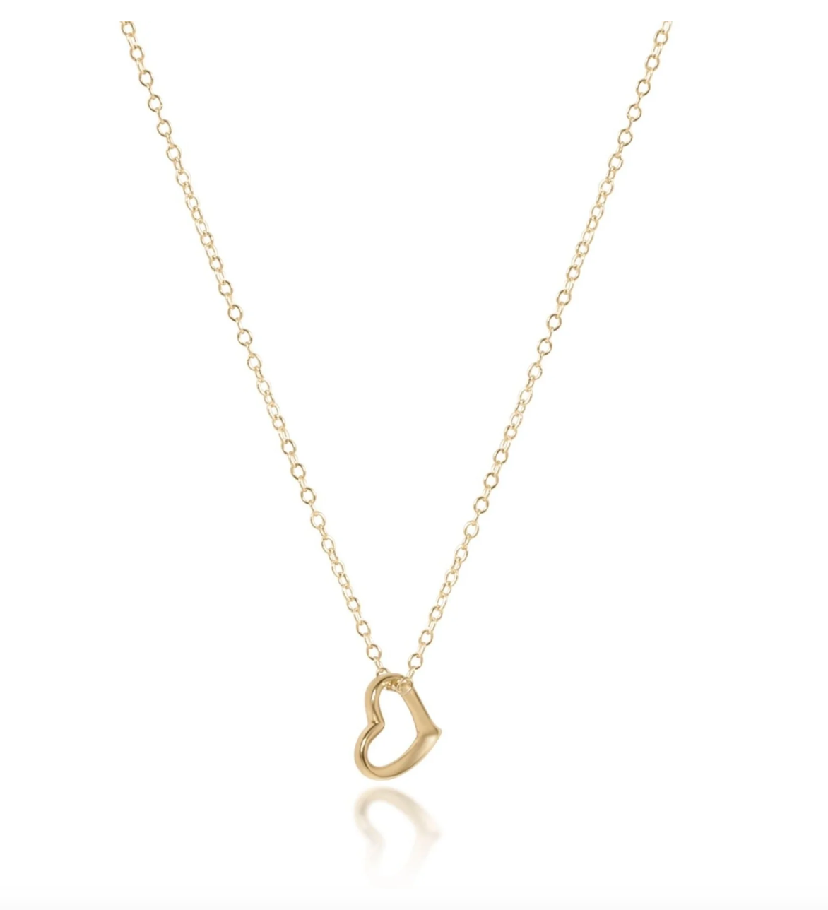 16" Necklace - Love Gold Charm