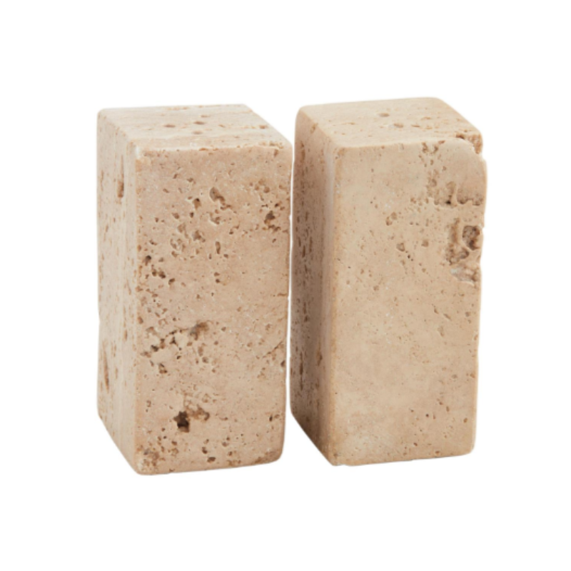 Travertine Salt & Pepper Shakers