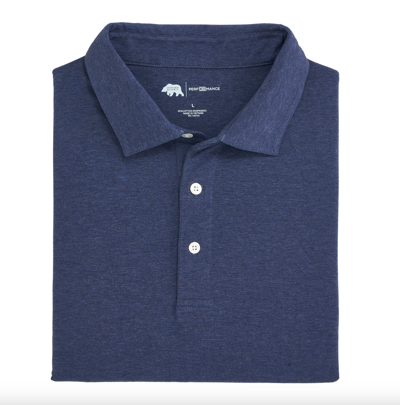 Solid Icon Polo-Navy