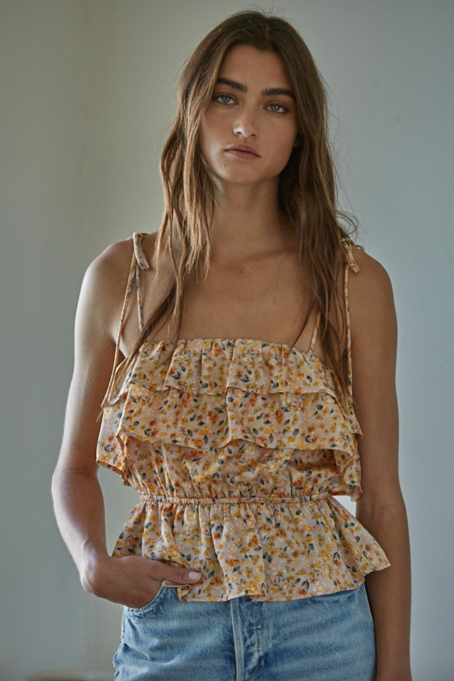 Floral Tube Top Cami-Final Sale
