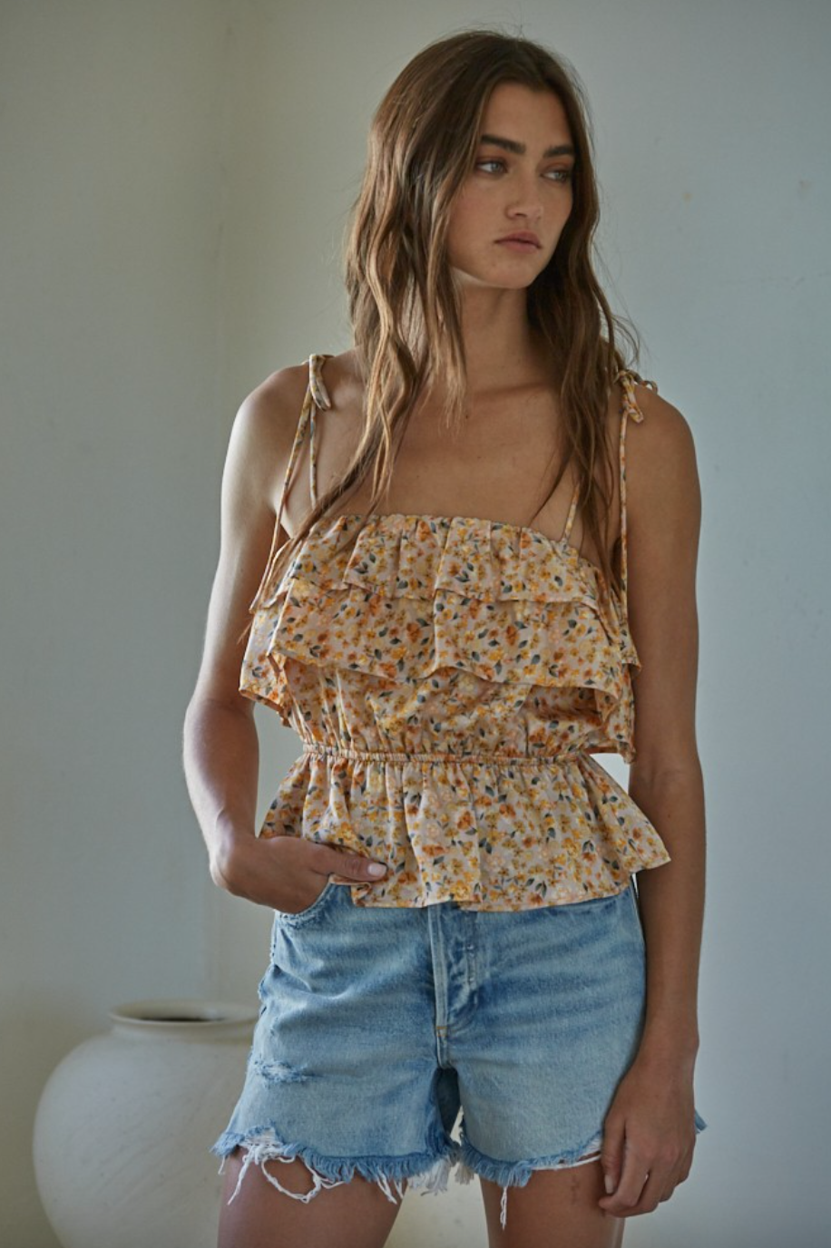Floral Tube Top Cami-Final Sale