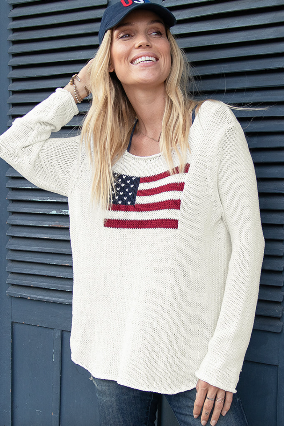 Flag Sweater-White
