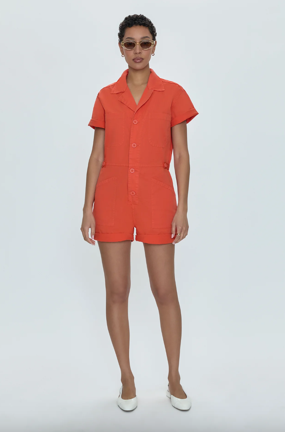 Parker Romper-Orange