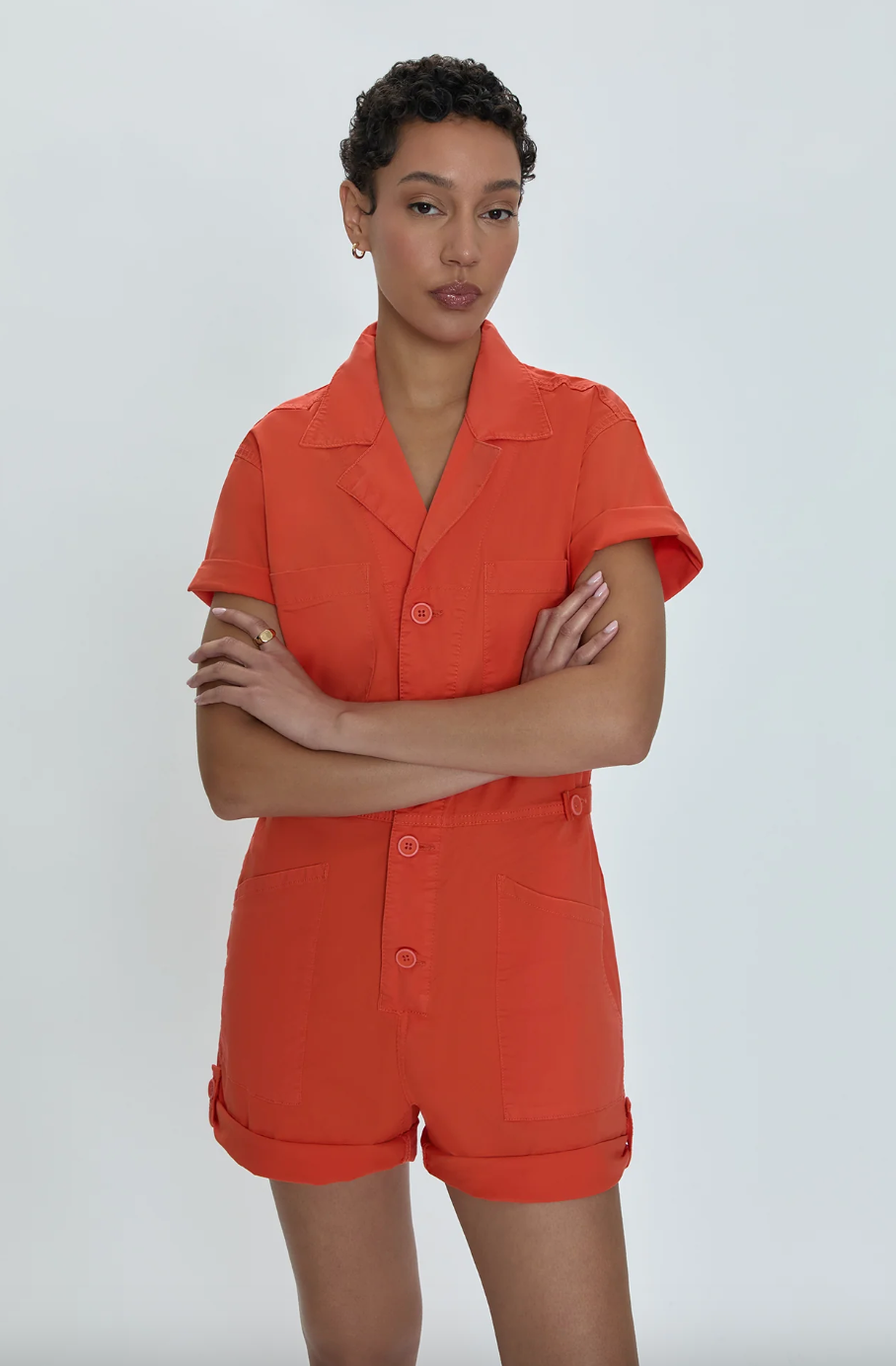 Parker Romper-Orange