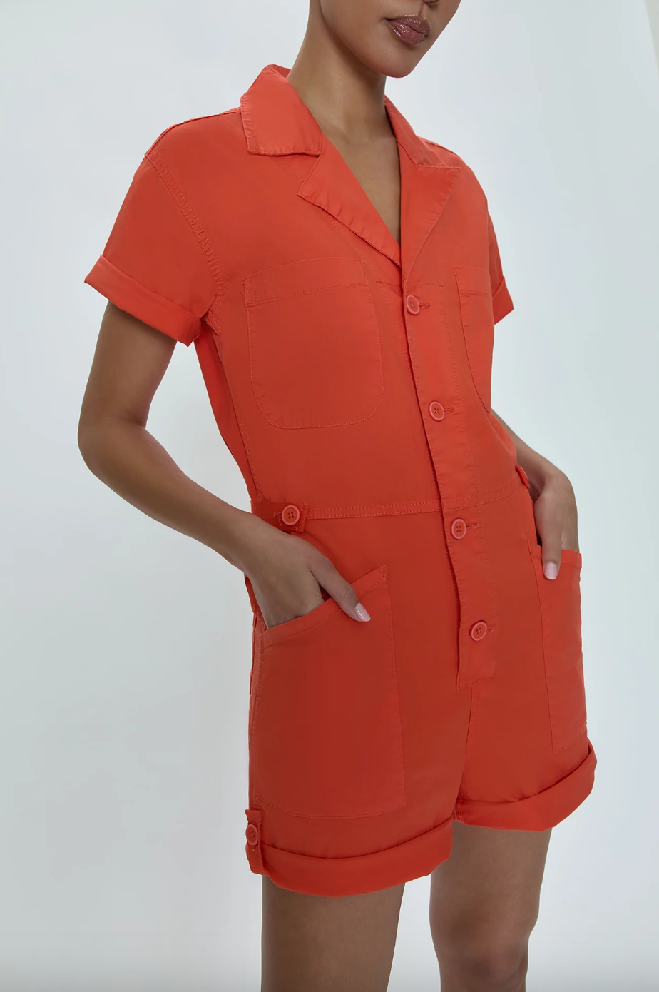 Parker Romper-Orange