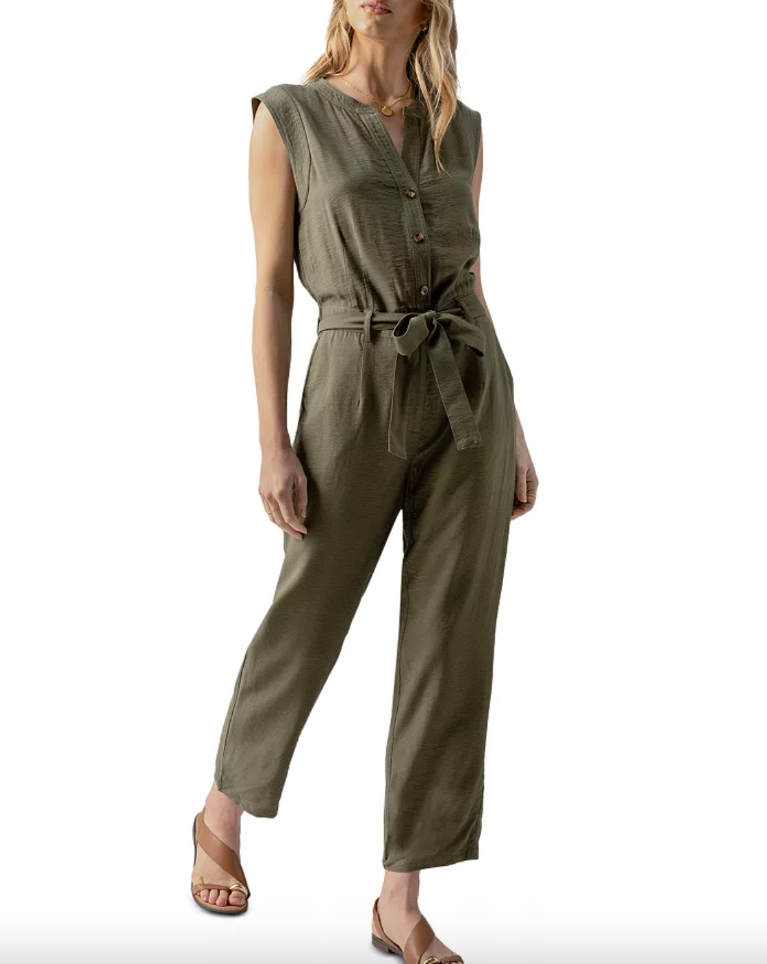 Prima Jumpsuit-Olive-Final Sale