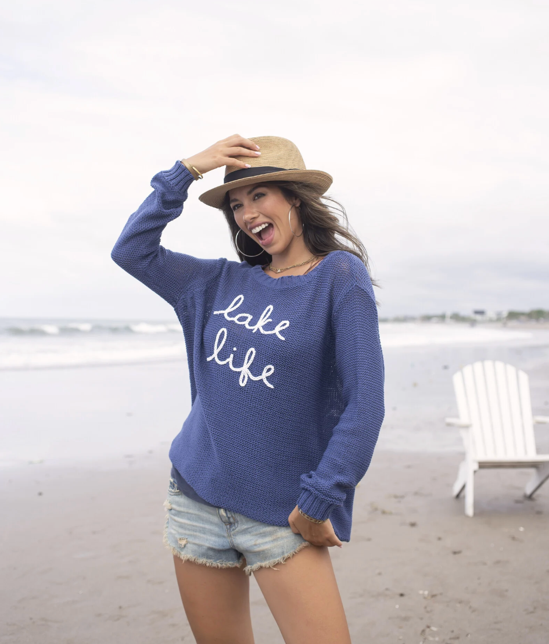 Lake Life Sweater-Indigo