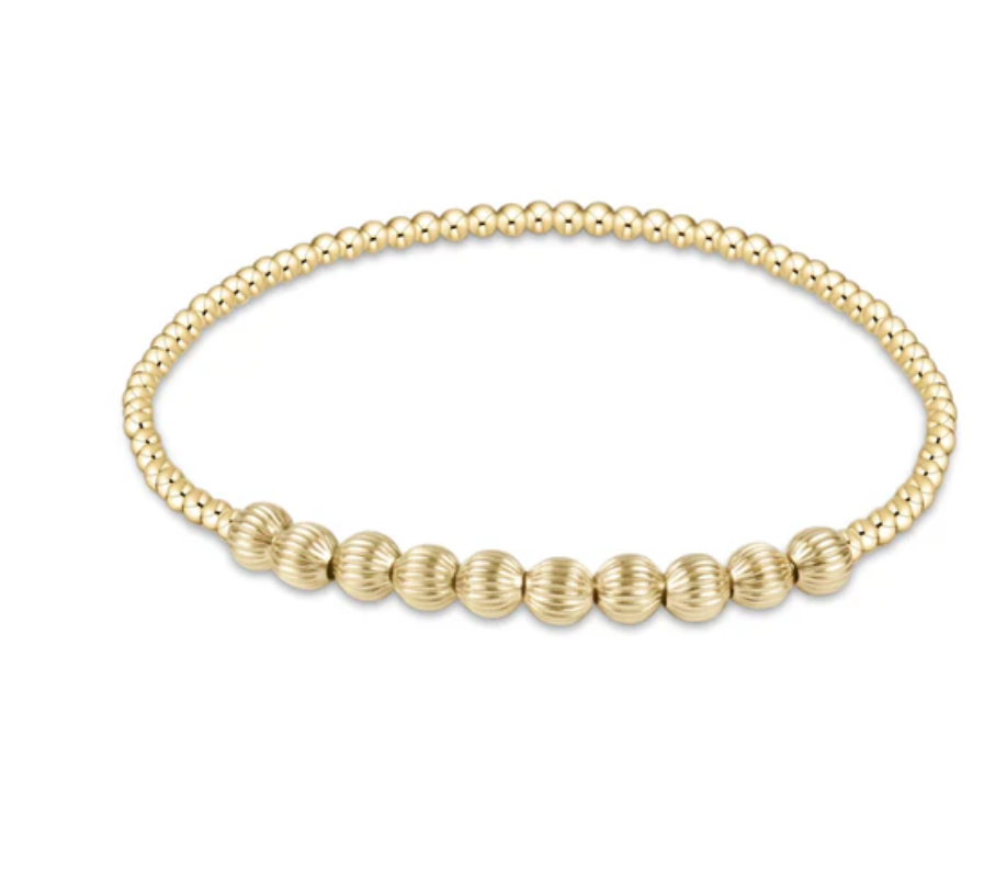 Dignity Beaded Bliss 2mm Bead Bracelet Gold