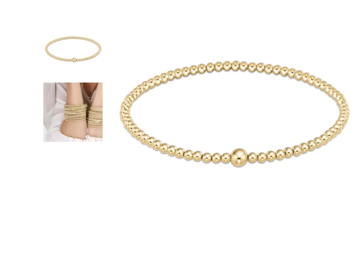 Classic Gold 3mm Bead Bangle